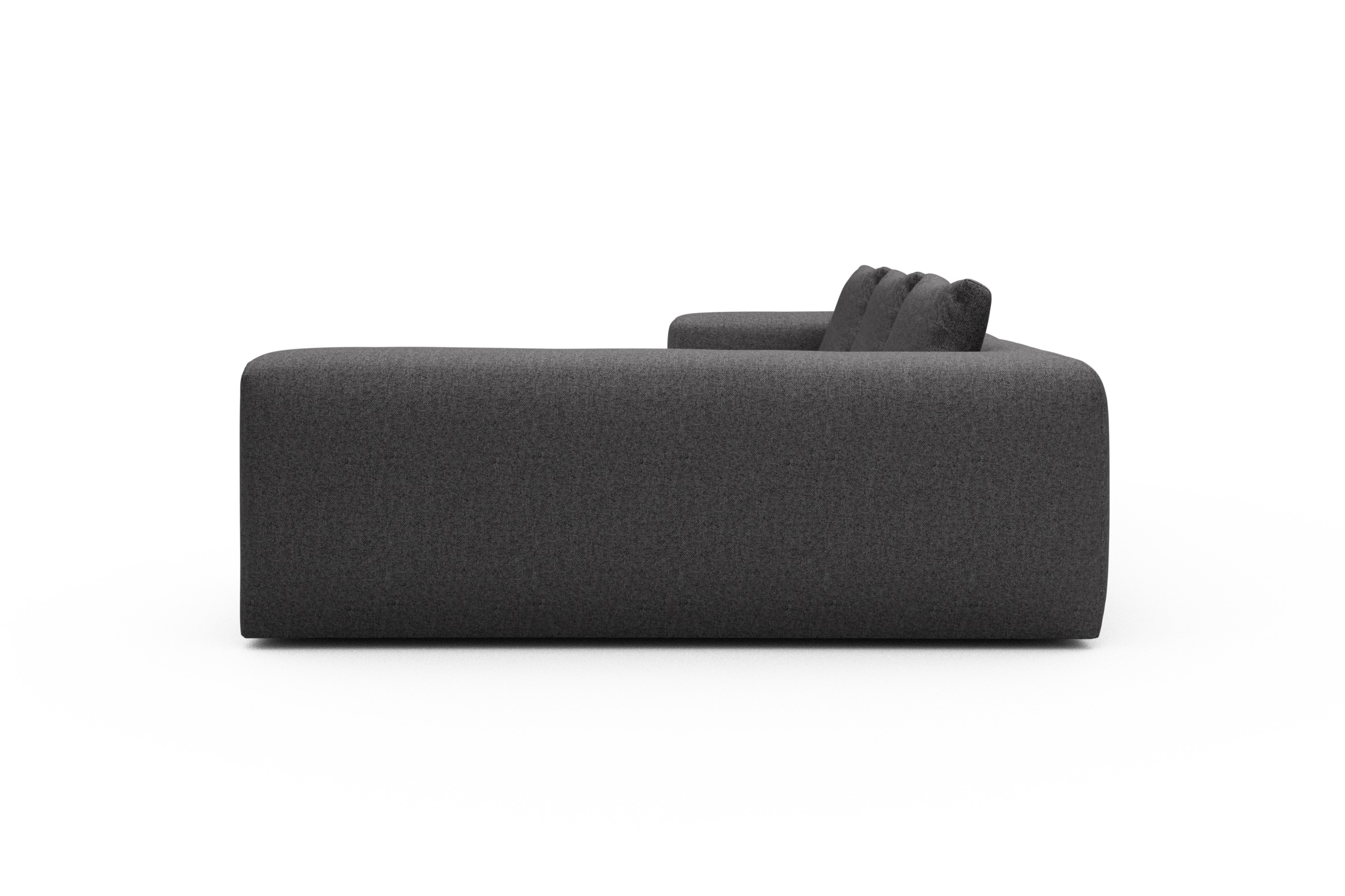 Ecksofa Fred 2x 2,5-Sitzer rechts offen Sama-Antracite