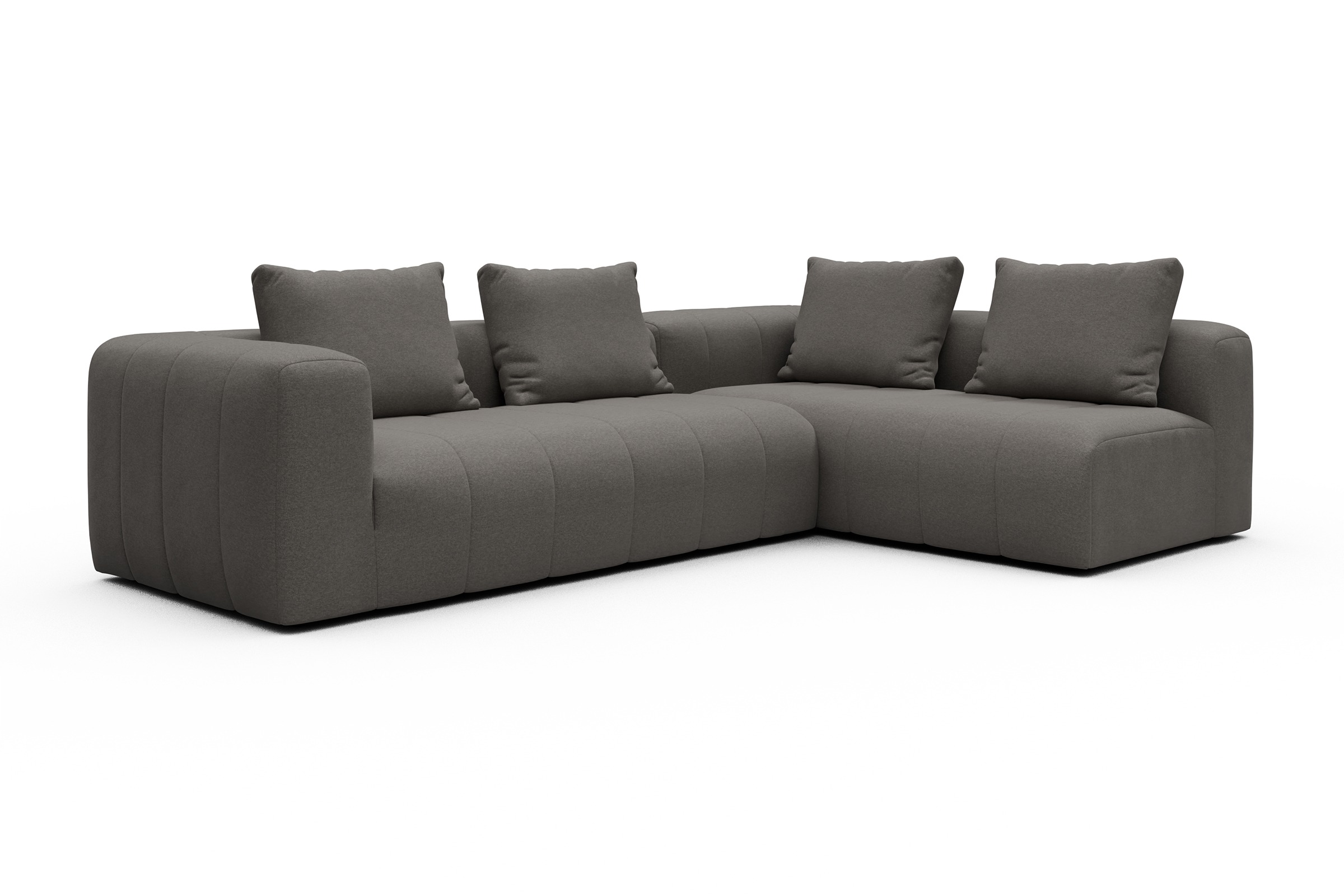 Ecksofa Hugo 2x 2,5-Sitzer Armlehne links Satya-Taupe