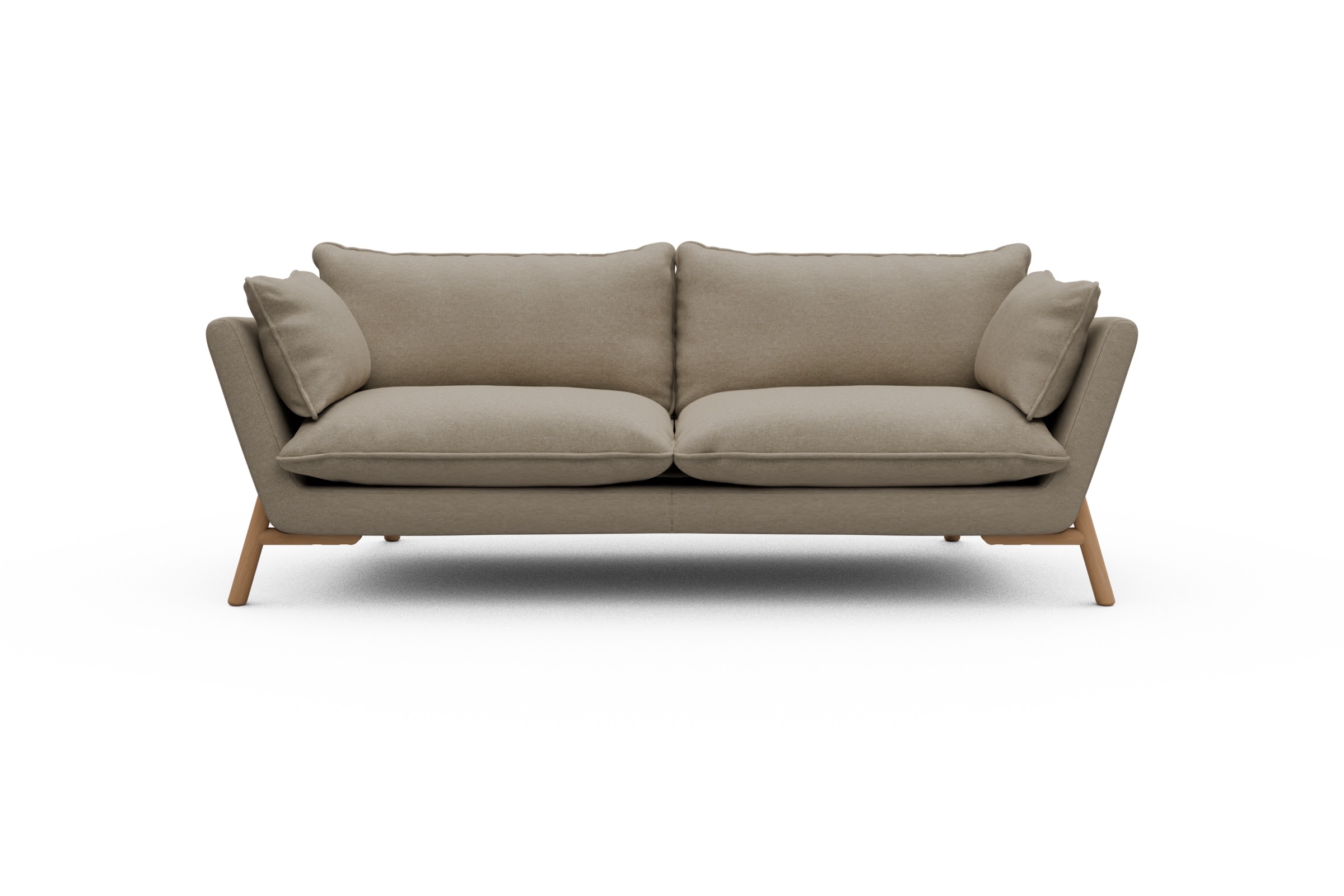 Skandi Home Sofa Emil PREMIUM 3-Sitzer Beinfarbe Eiche Natur Satya-Natural moebelfaktor