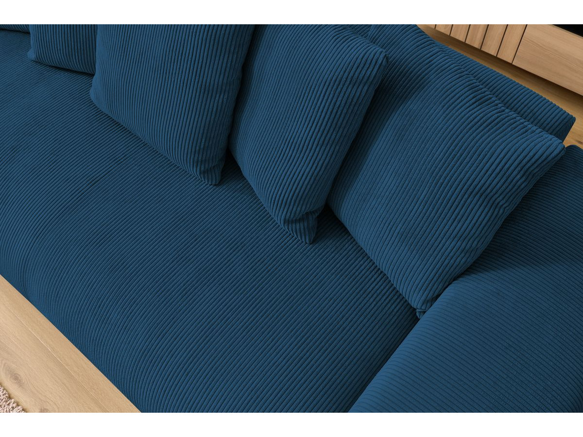 Bobochic Voltaire Sofa 3-Sitzer 280 × 124 cm Cordsamt Dunkelblau