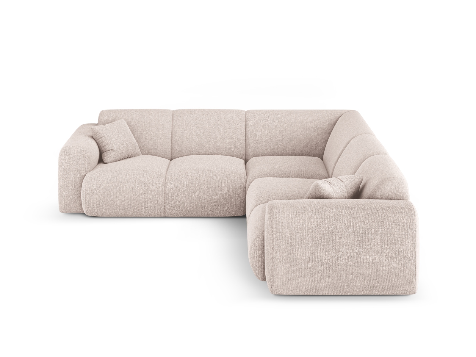 Cosmopolitan Design Symmetrisches Ecksofa Nolio 5-Sitzer Chenille Haga Beige