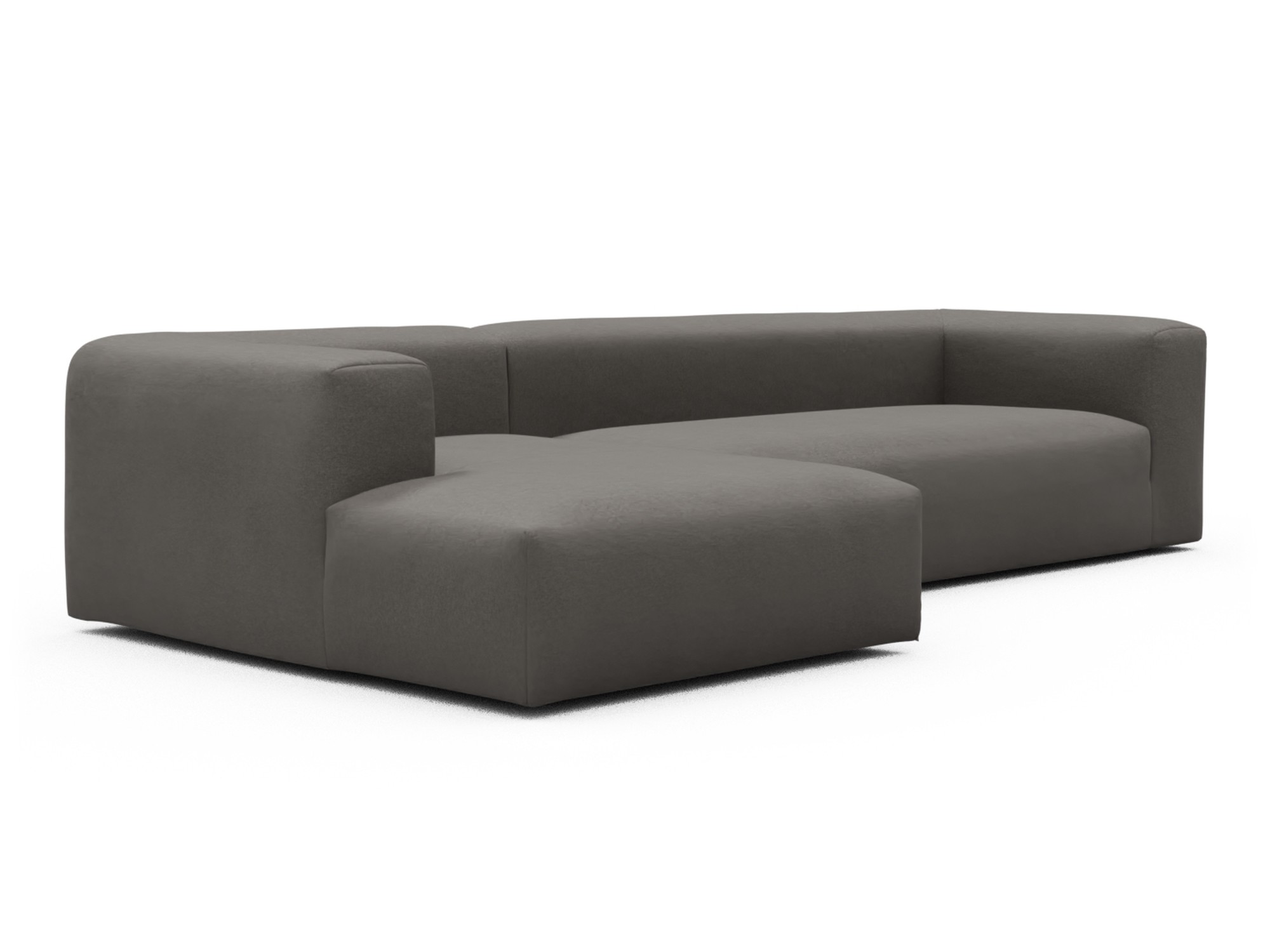 Skandi Home Ecksofa Fred Chaiselongue links mit 2,5-Sitzer Satya-Taupe moebelfaktor