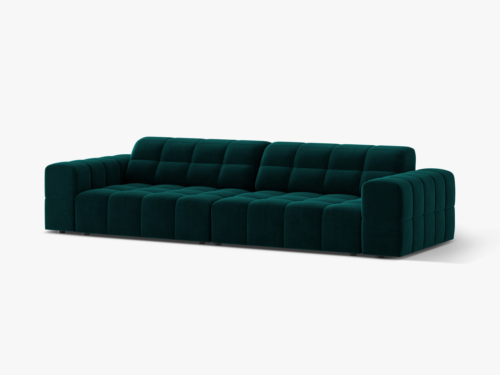 Micadoni Sofa Jennifer 4-Sitzer Samt Venus Dunkel Petrol