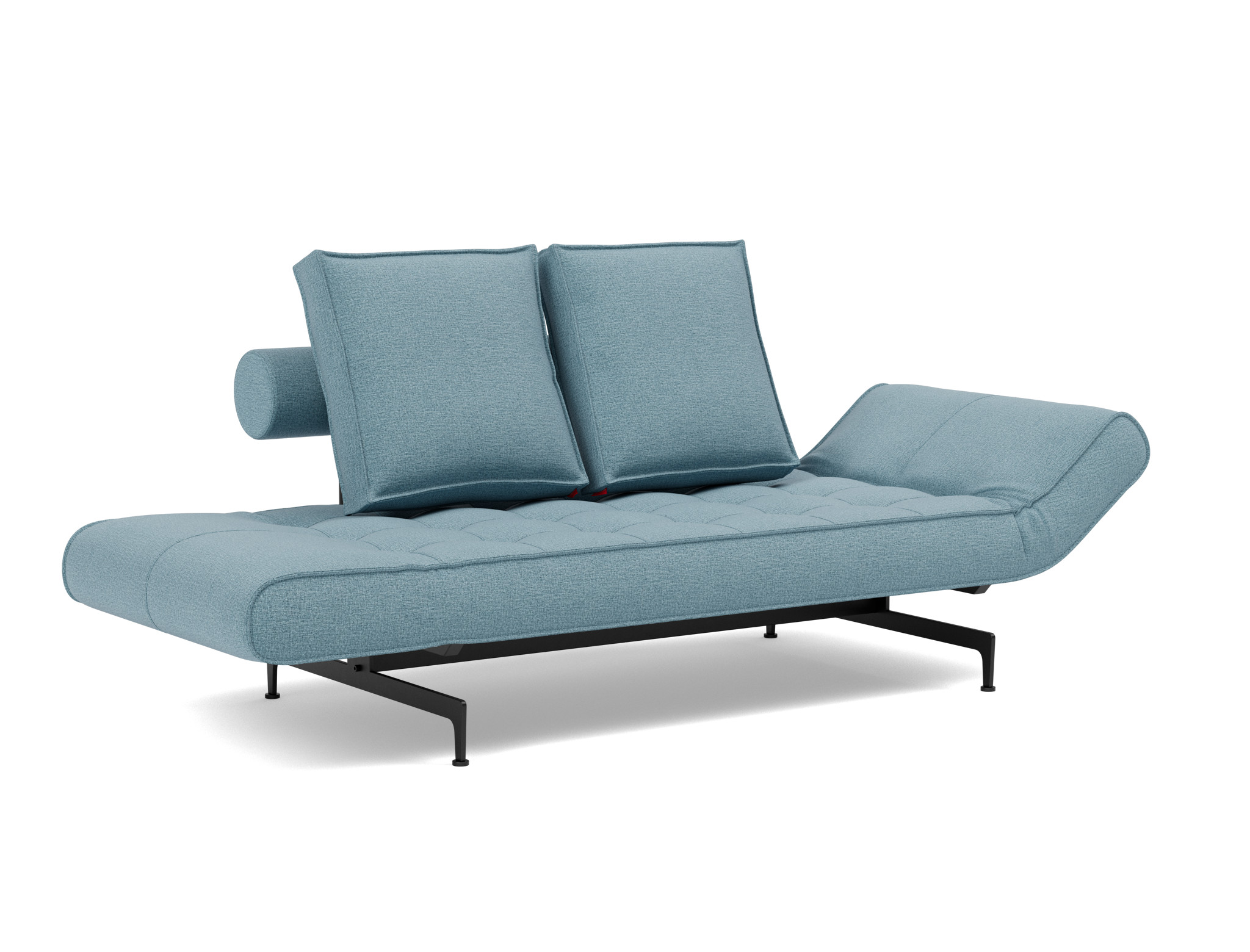 Tagesbett Ghia Flachgewebe Mixed Dance 525-Light-Blue Beine Laser schwarz