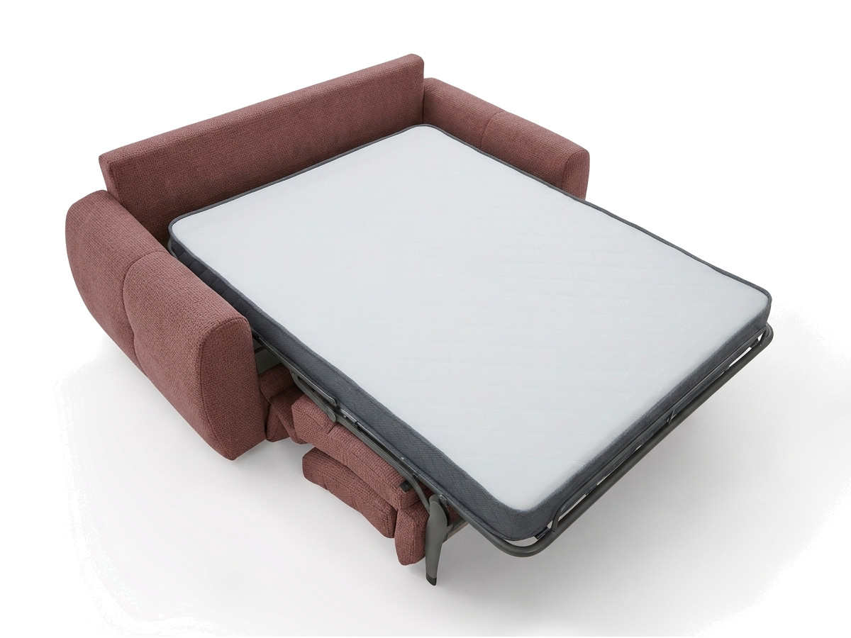 Bobochic Fuji Schlafsofa 3-Sitzer Stoff Rot
