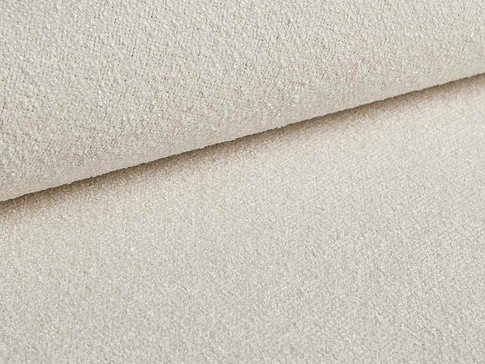 Micadoni Stauraumbett mit Kopfteil Eric with legs Boucle Sicuro Elfenbein 160x200