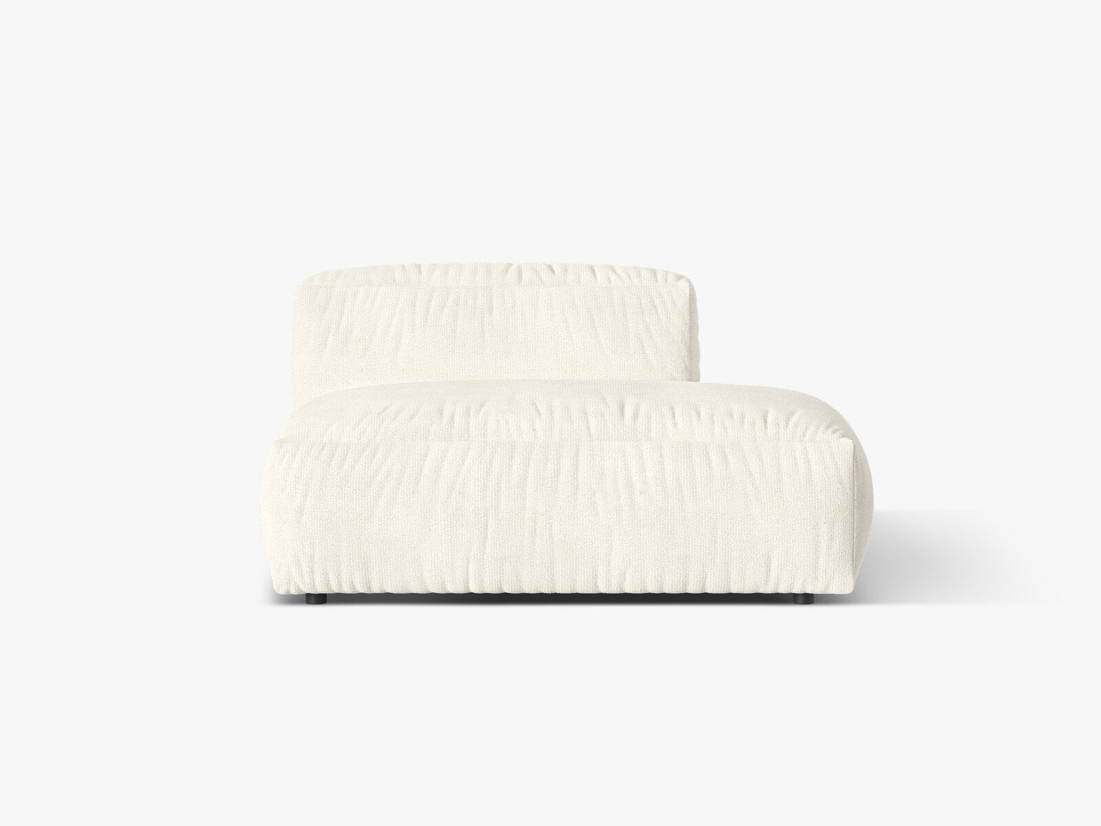 Micadoni Ecksofa-Modul Martina 1-Sitzer Rechts Boucle Monet Elfenbein