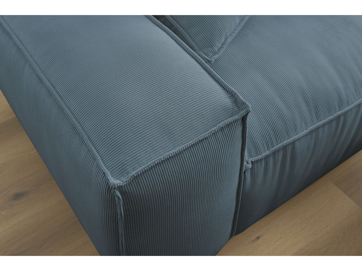 Bobochic Boheme Sofa 3-Sitzer Cordsamt Dunkelblau