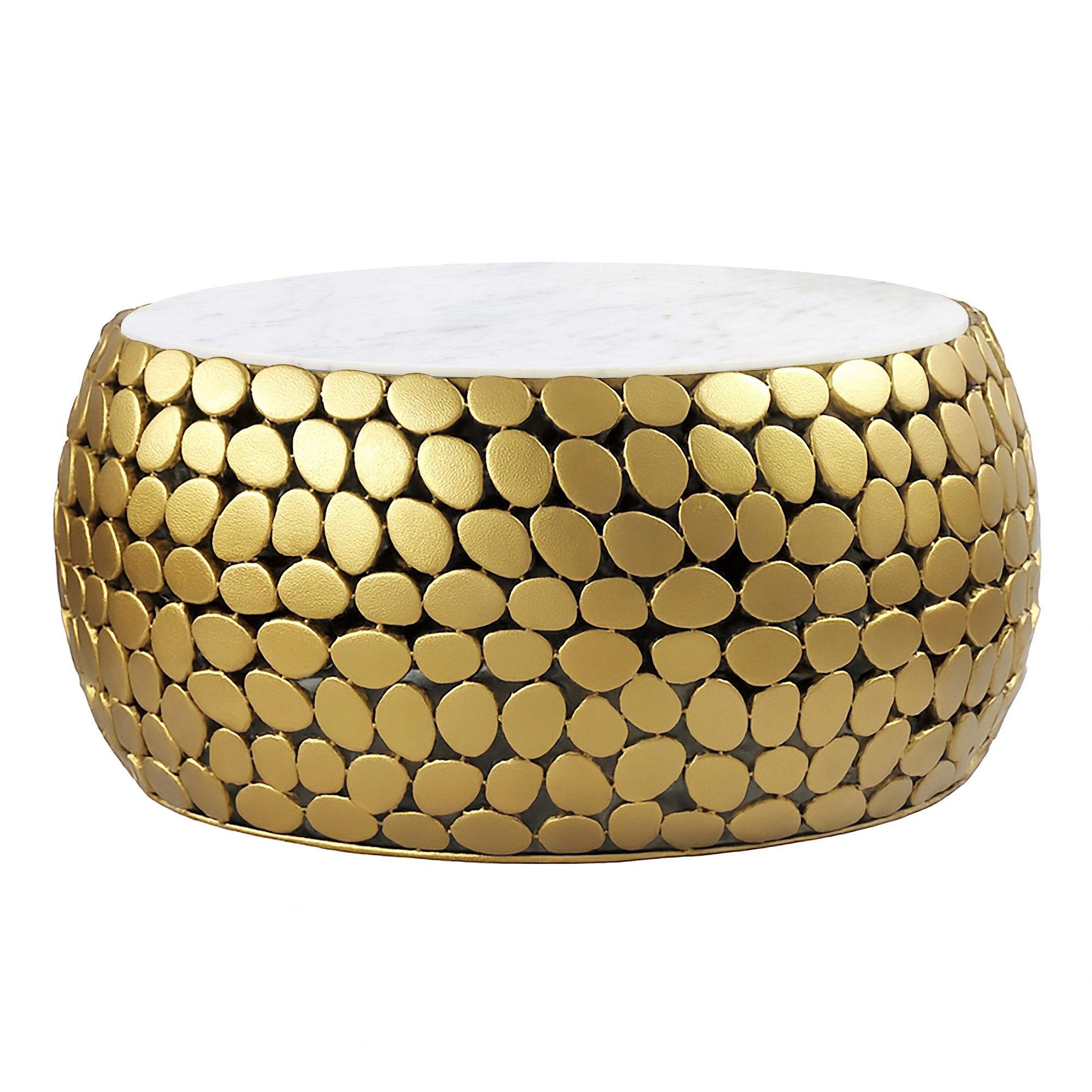 Couchtisch Karmoy Marmor Gold Ø 66 cm