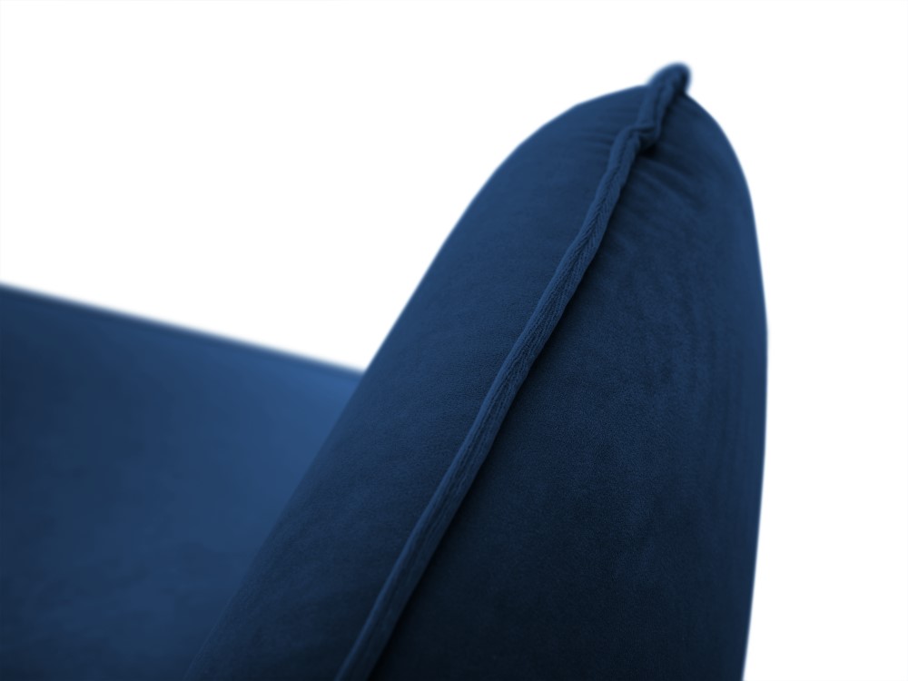 Cosmopolitan Design Sofa Vienna 2-Sitzer Samt Bluvel Königsblau Beine Gold