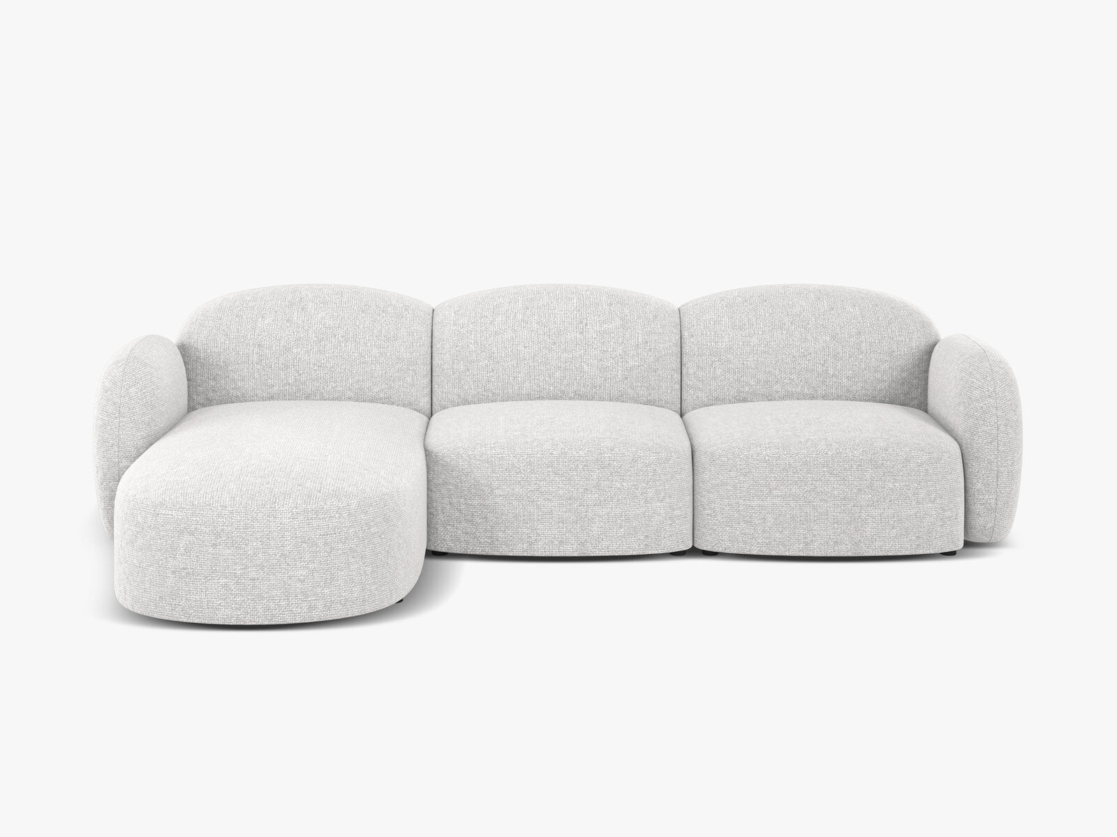 Micadoni Ecksofa Blair 4-Sitzer Links Chenille Eden Silber