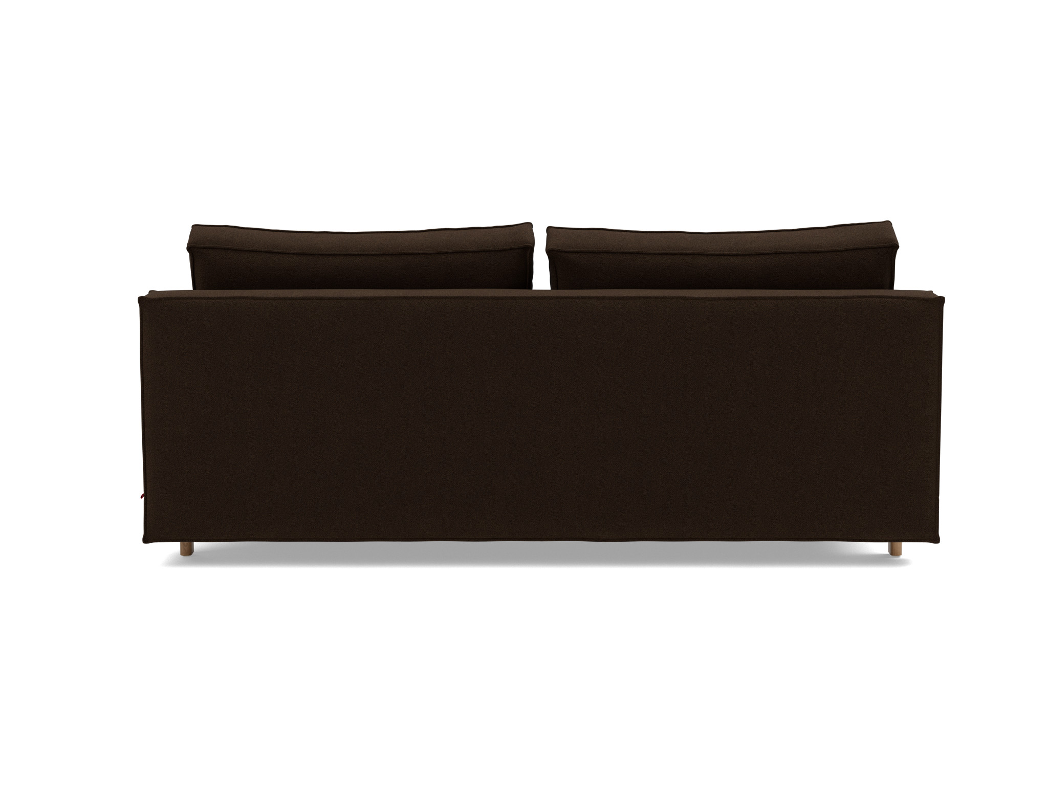 Schlafsofa Sly Strukturierter Stoff Taura 358-Chocco Beine Eiche