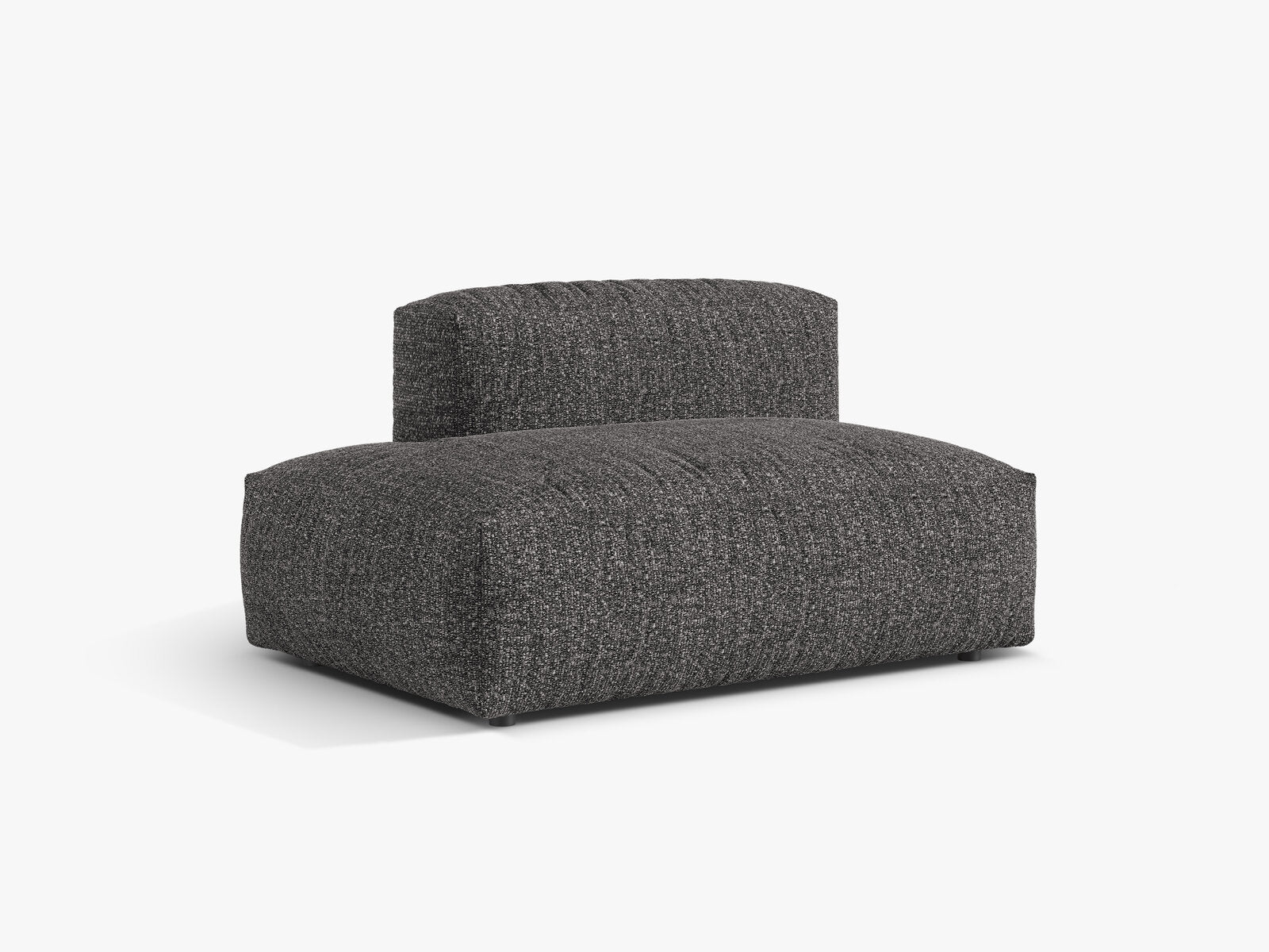 Micadoni Ecksofa-Modul Martina 1-Sitzer Links Boucle Monet Anthrazit
