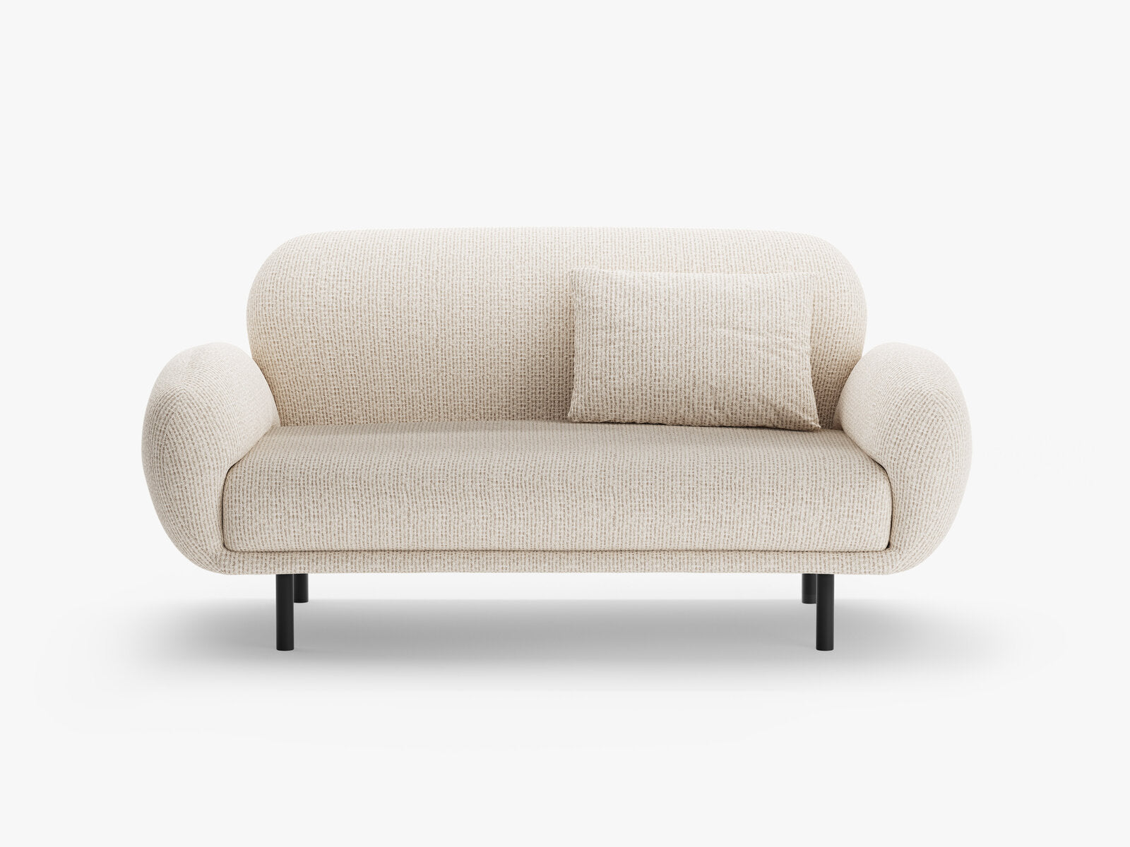 Micadoni Sofa Poppy 2-Sitzer Chenille Silencio Helles Beige