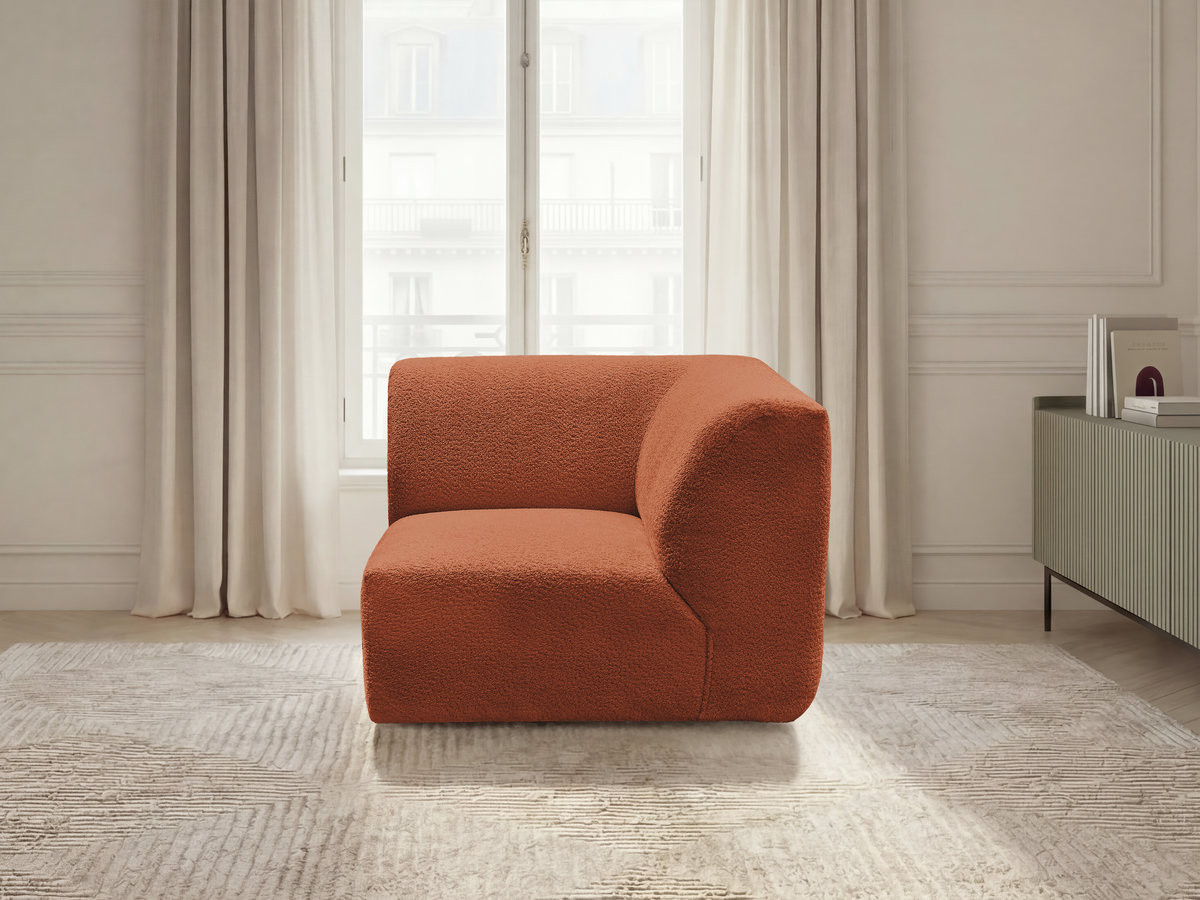 Bobochic Anda Sofa 1-Sitzer Chenille Orange