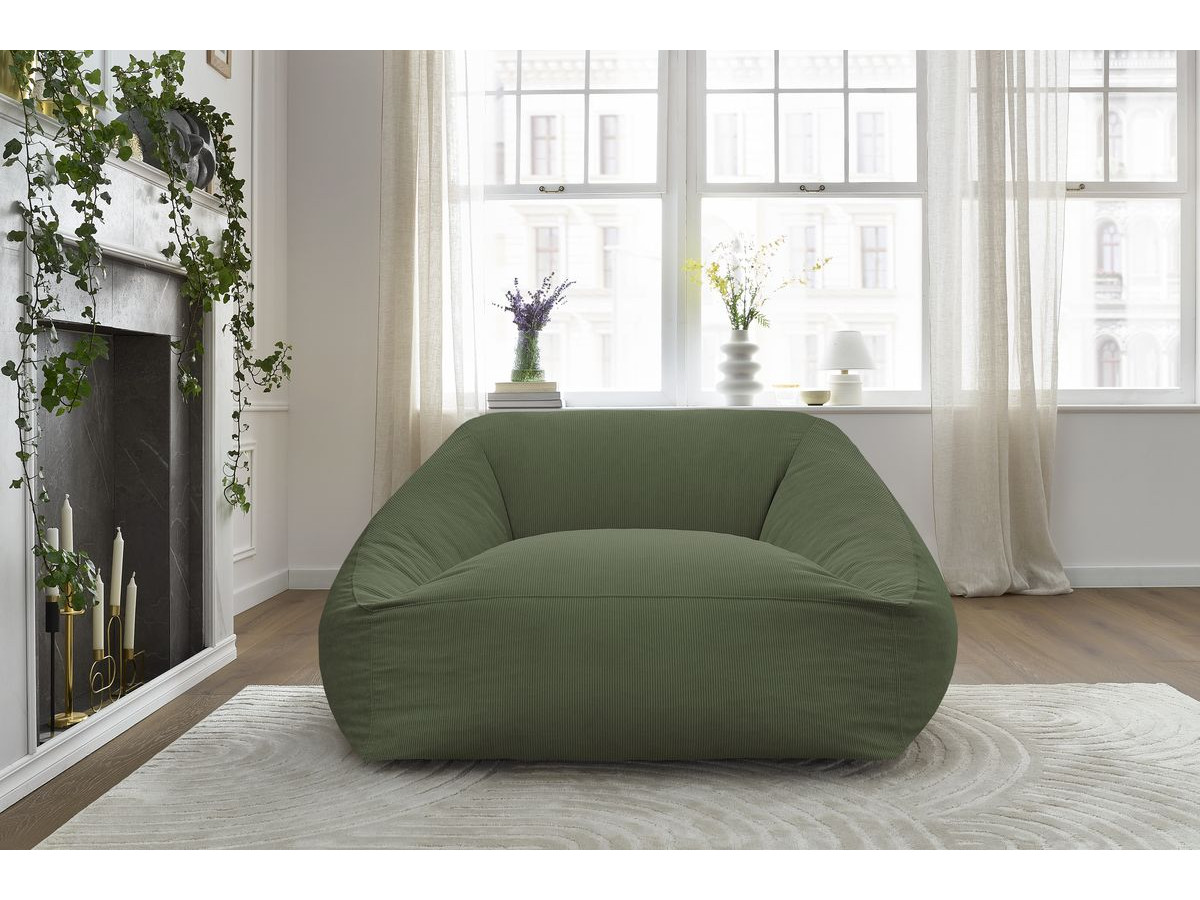 Bobochic Lilibet Pouf Cordsamt Grün
