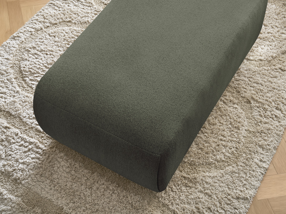 Bobochic Jana Pouf 63 × 114 cm Melange-Stoff Grün
