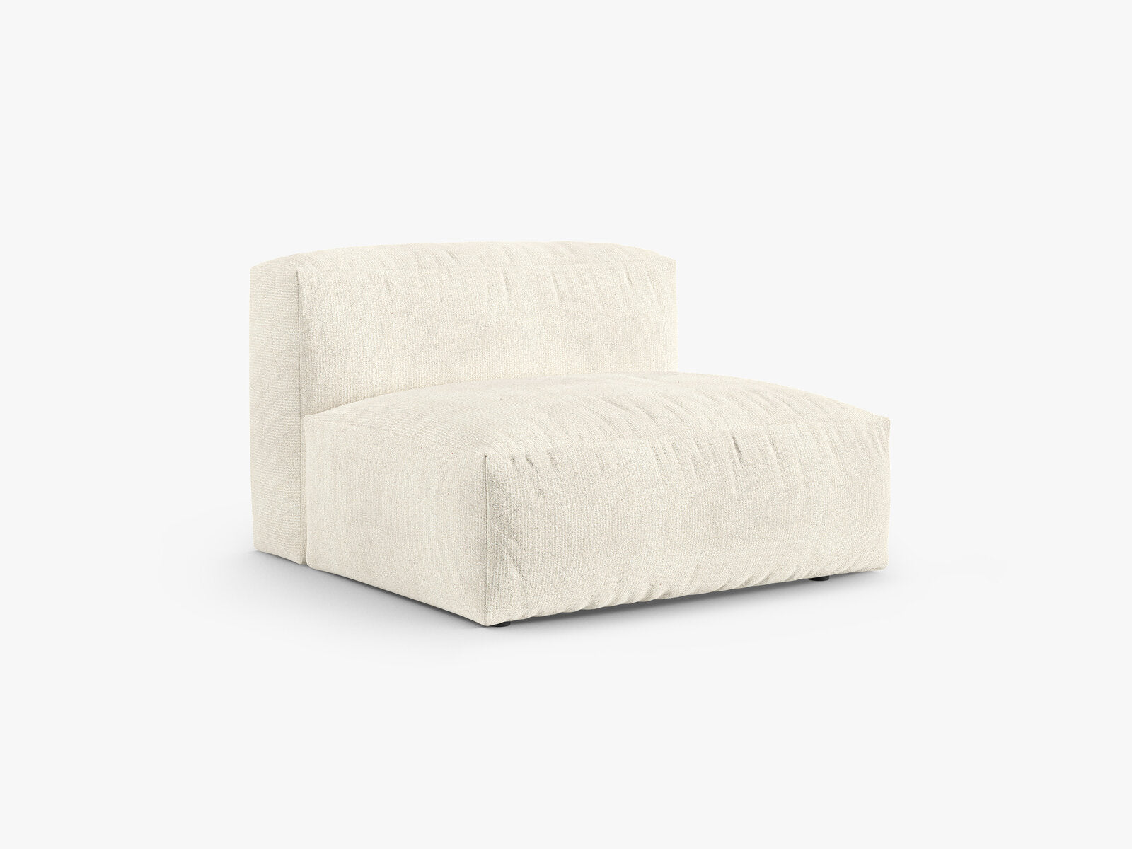 Micadoni Mittelmodul Martina 1-Sitzer 90cm Sitztiefe Boucle Monet Elfenbein