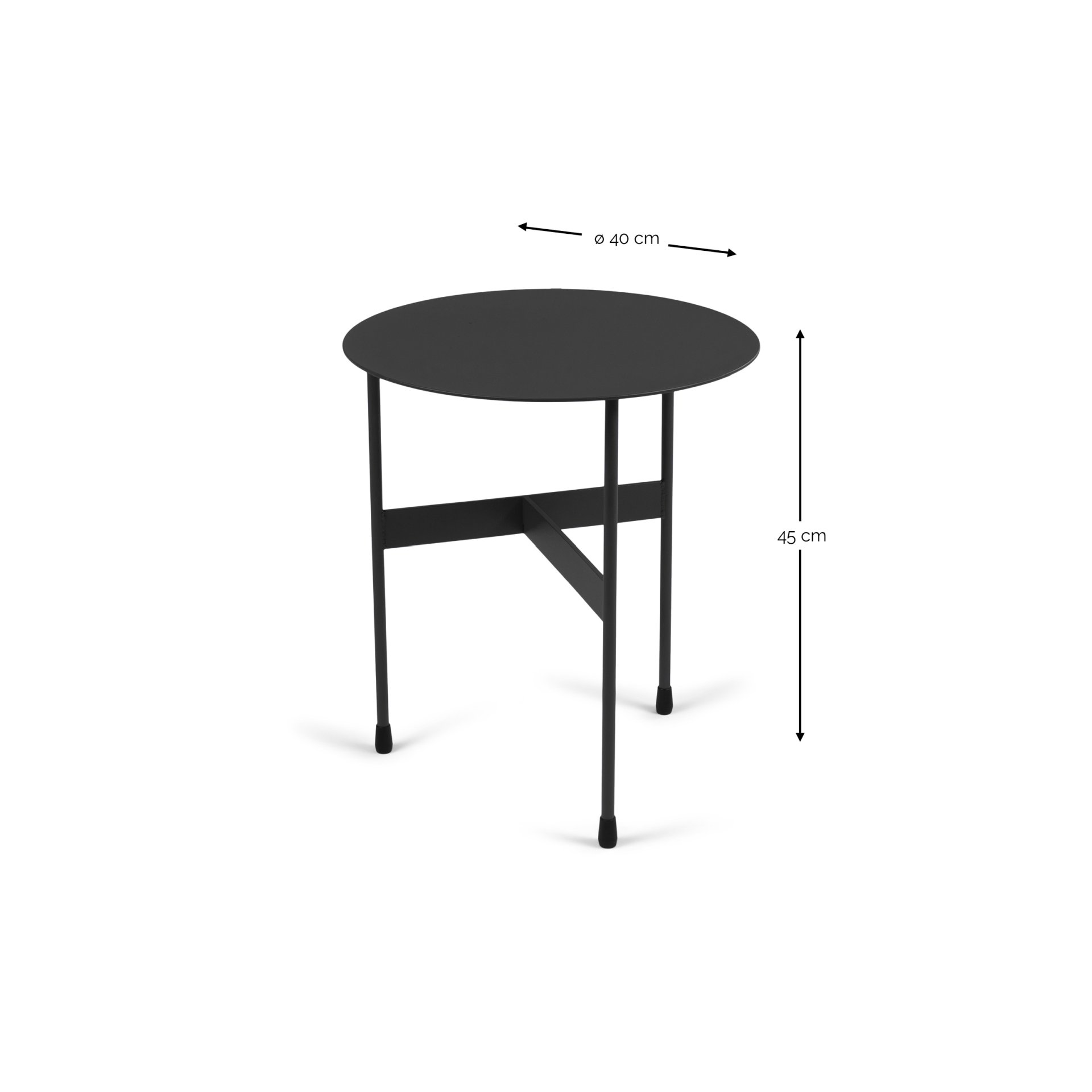 Spinder Design Beistelltisch Mira Low Schwarz