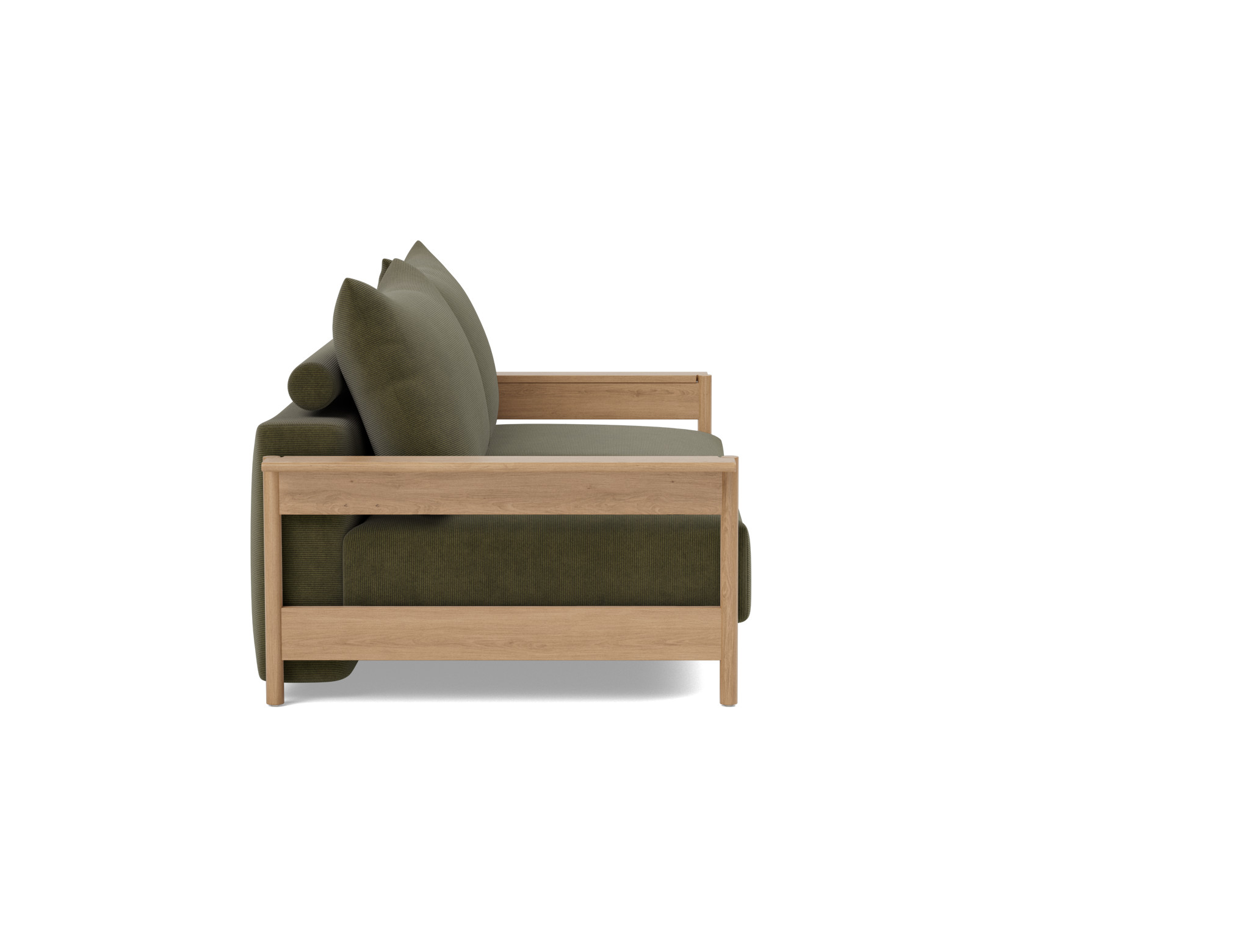 Schlafsofa Malloy Wood Kord Cordufine 316-Pine-Green