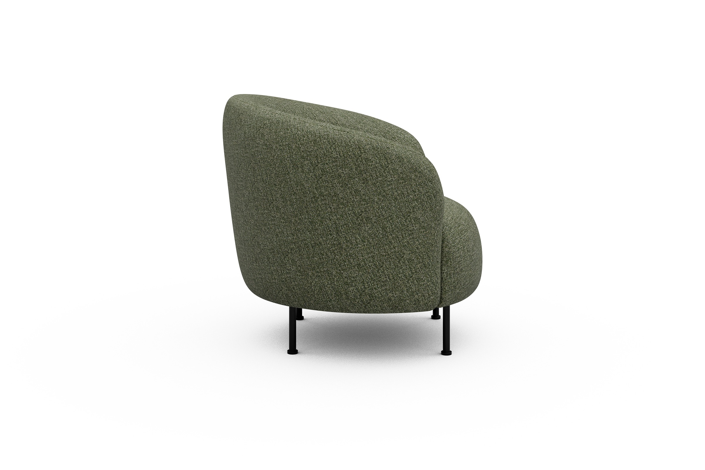 Sessel Ronda Metallbeine Schwarz Carreno-Vivid-Green