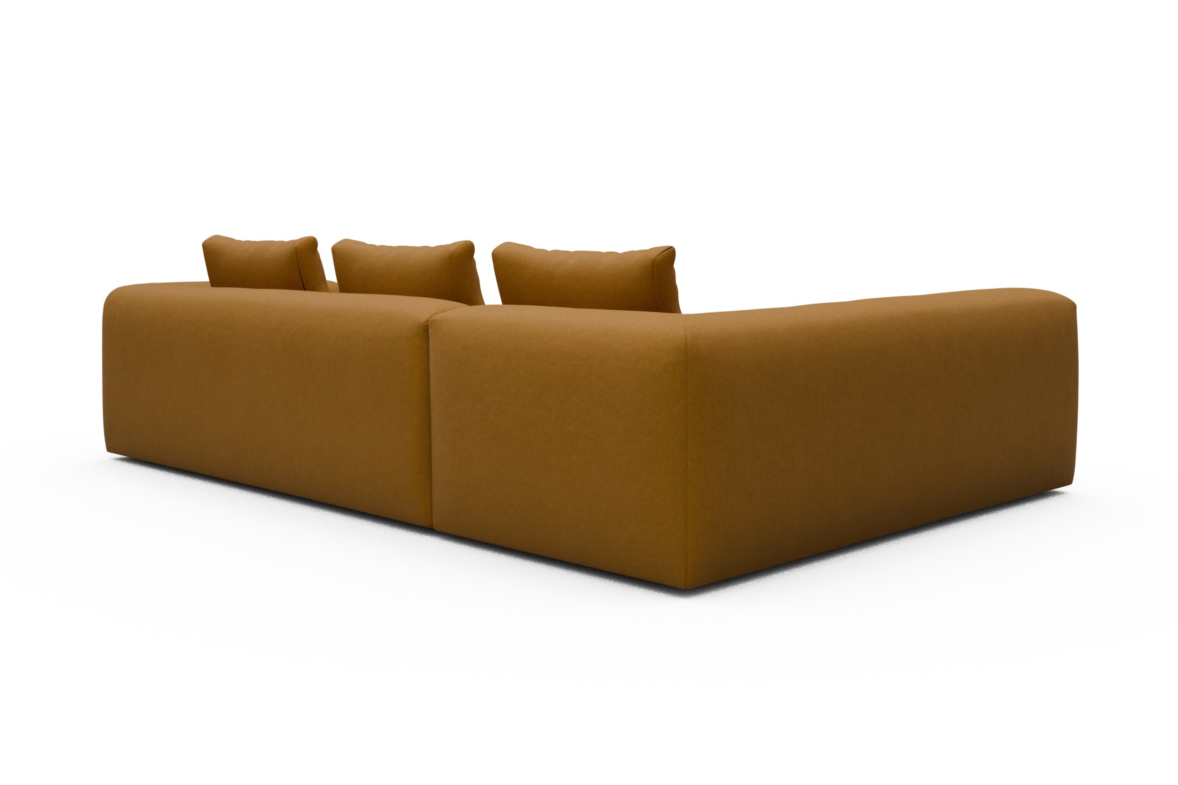 Ecksofa Fred 2x 2,5-Sitzer links offen Satya-Ocre