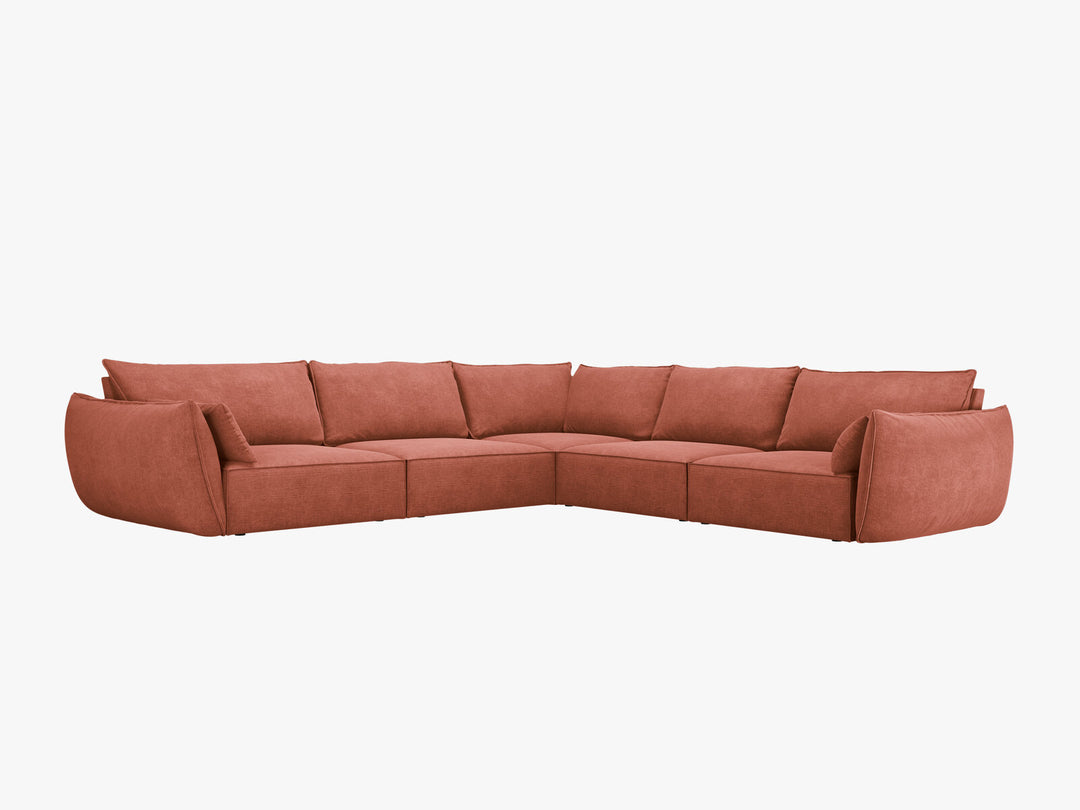 Micadoni Ecksofa Kaelle 7-Sitzer Chenille Over The Horizon Terrakotta