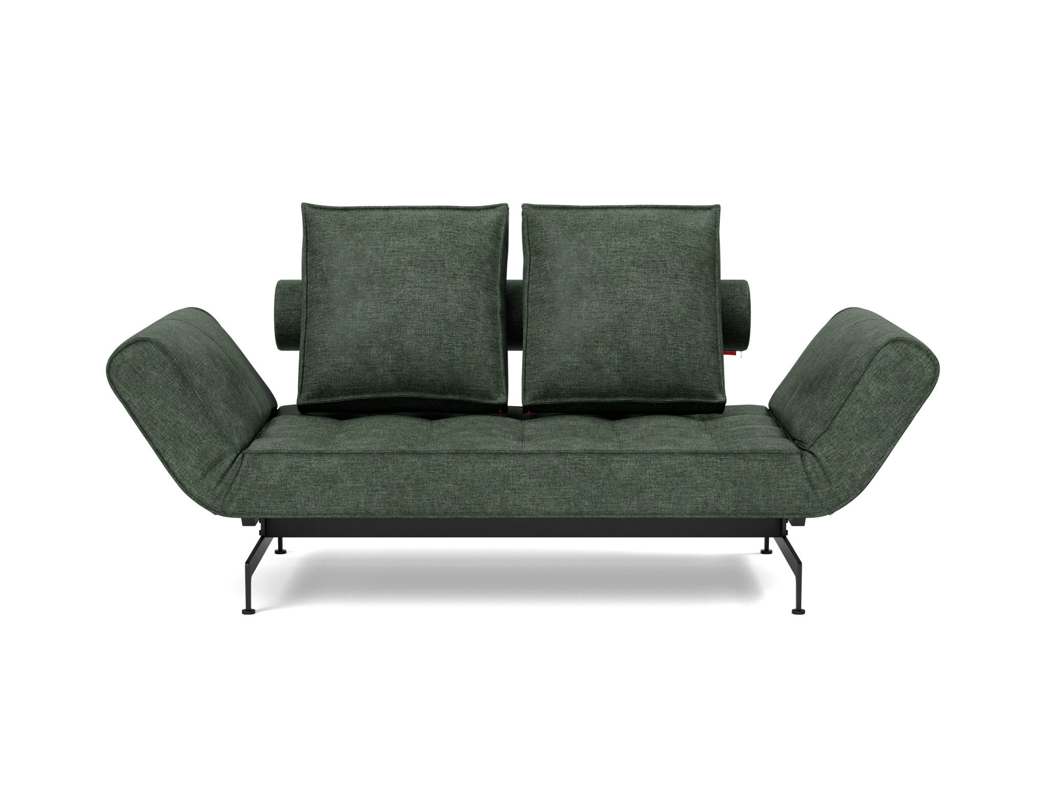 Tagesbett Ghia Flachgewebe Avella 281-Pine-Green Beine Laser schwarz