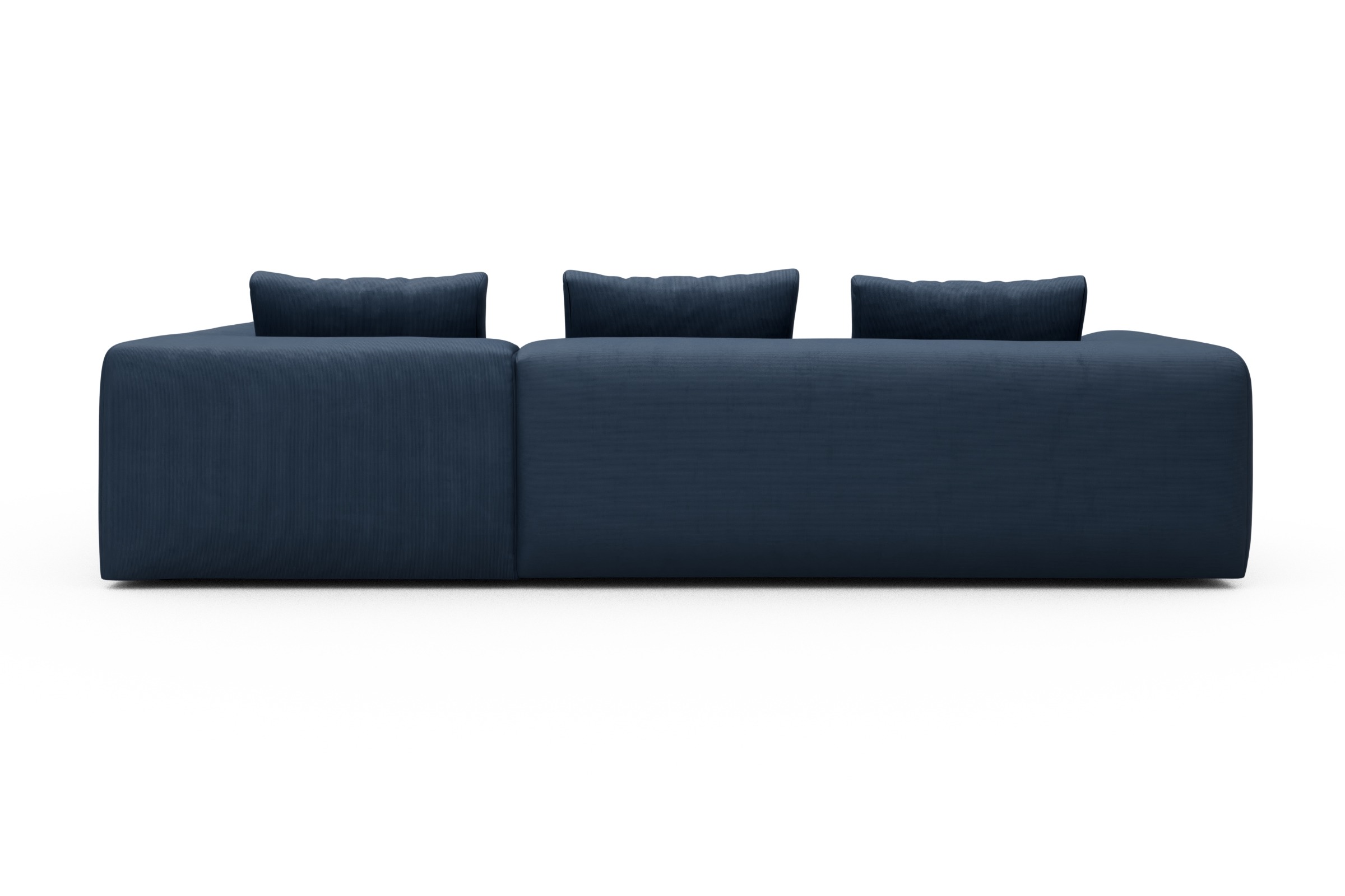Ecksofa Fred Relax-Ecke rechts mit 2,5-Sitzer Cordufine-Royal-Blue