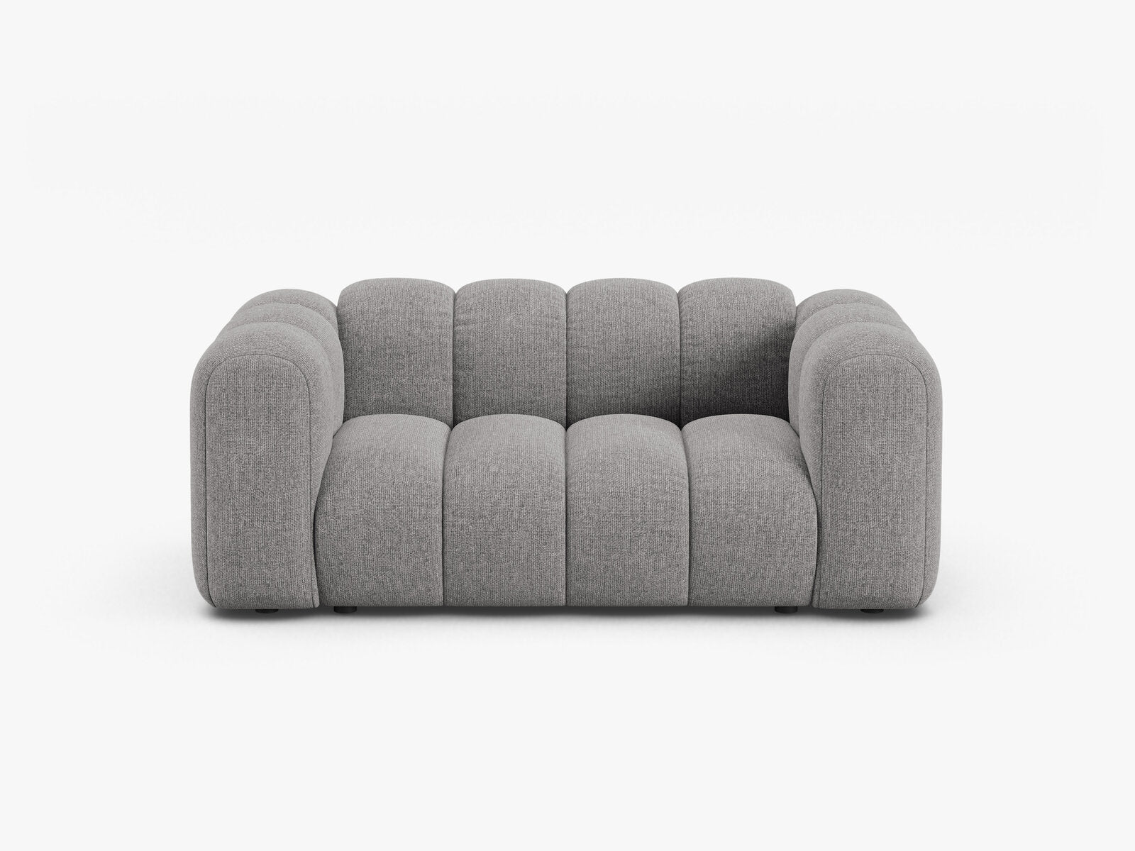 Micadoni Sofa Lupine 2-Sitzer kleine Version Chenille Eden Hellgrau