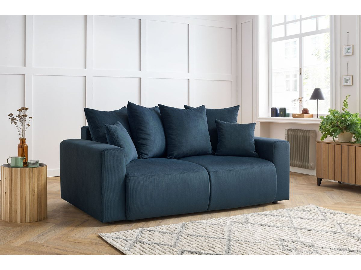 Bobochic Envy Sofa 2-Sitzer Cordsamt Dunkelblau
