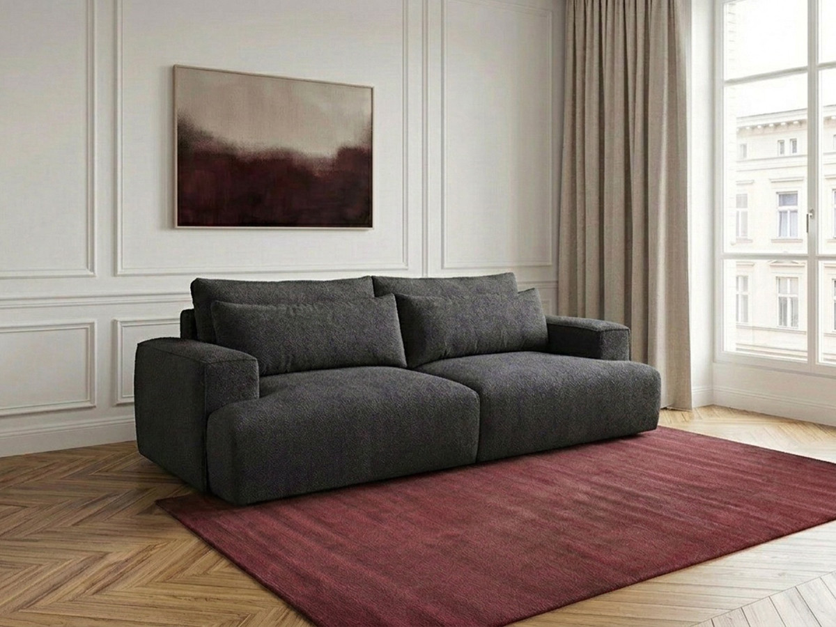 Bobochic Twiny Sofa 3-Sitzer Stoff Dunkelgrau
