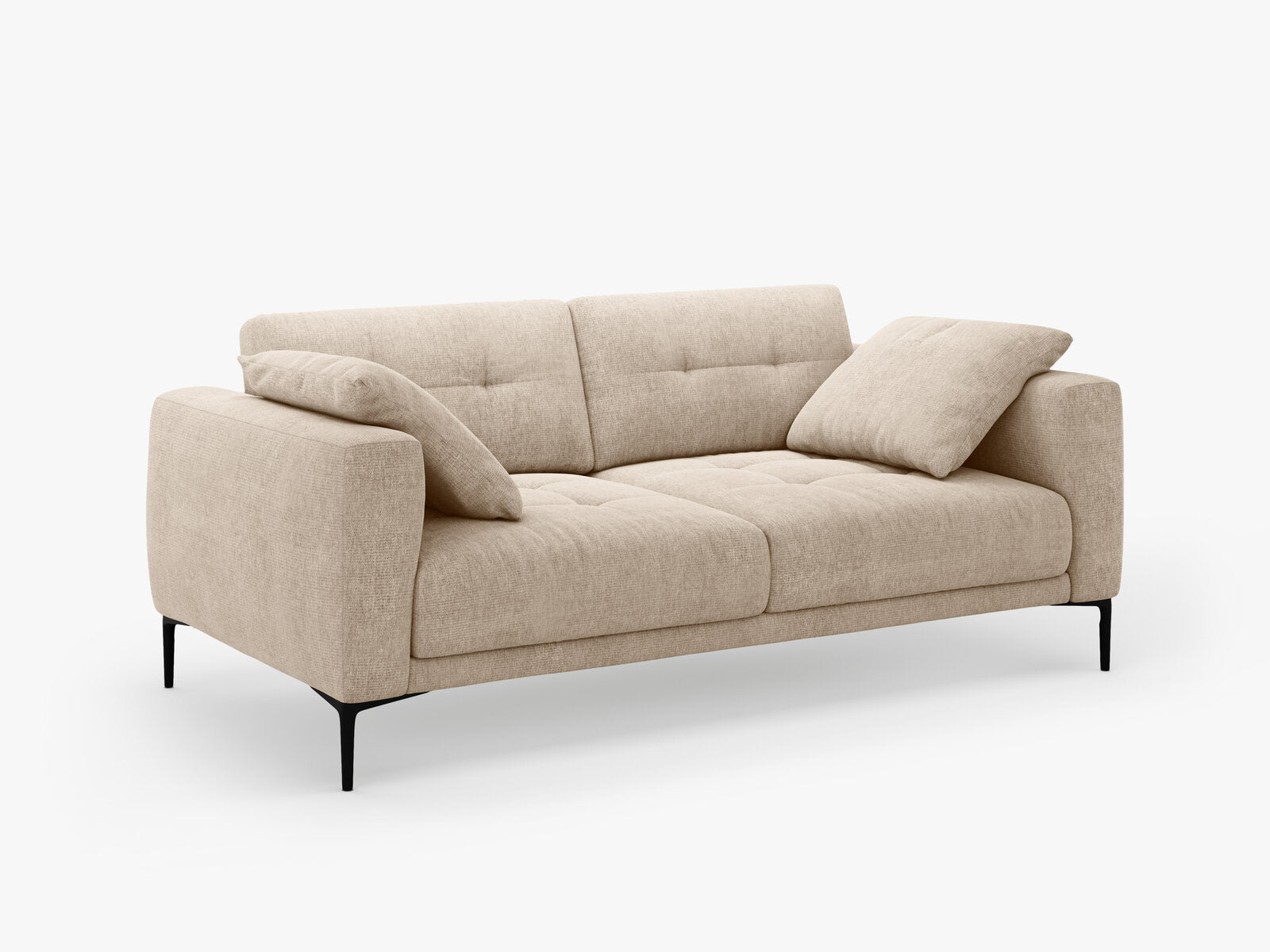 Micadoni Sofa Bemy 3-Sitzer Strukturierter Stoff Sand