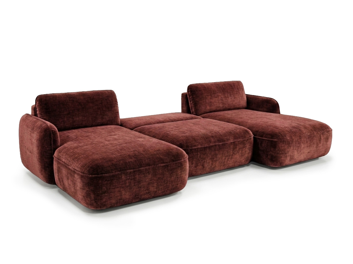 Bobochic Celeste Wohnlandschaft Chenille Rot