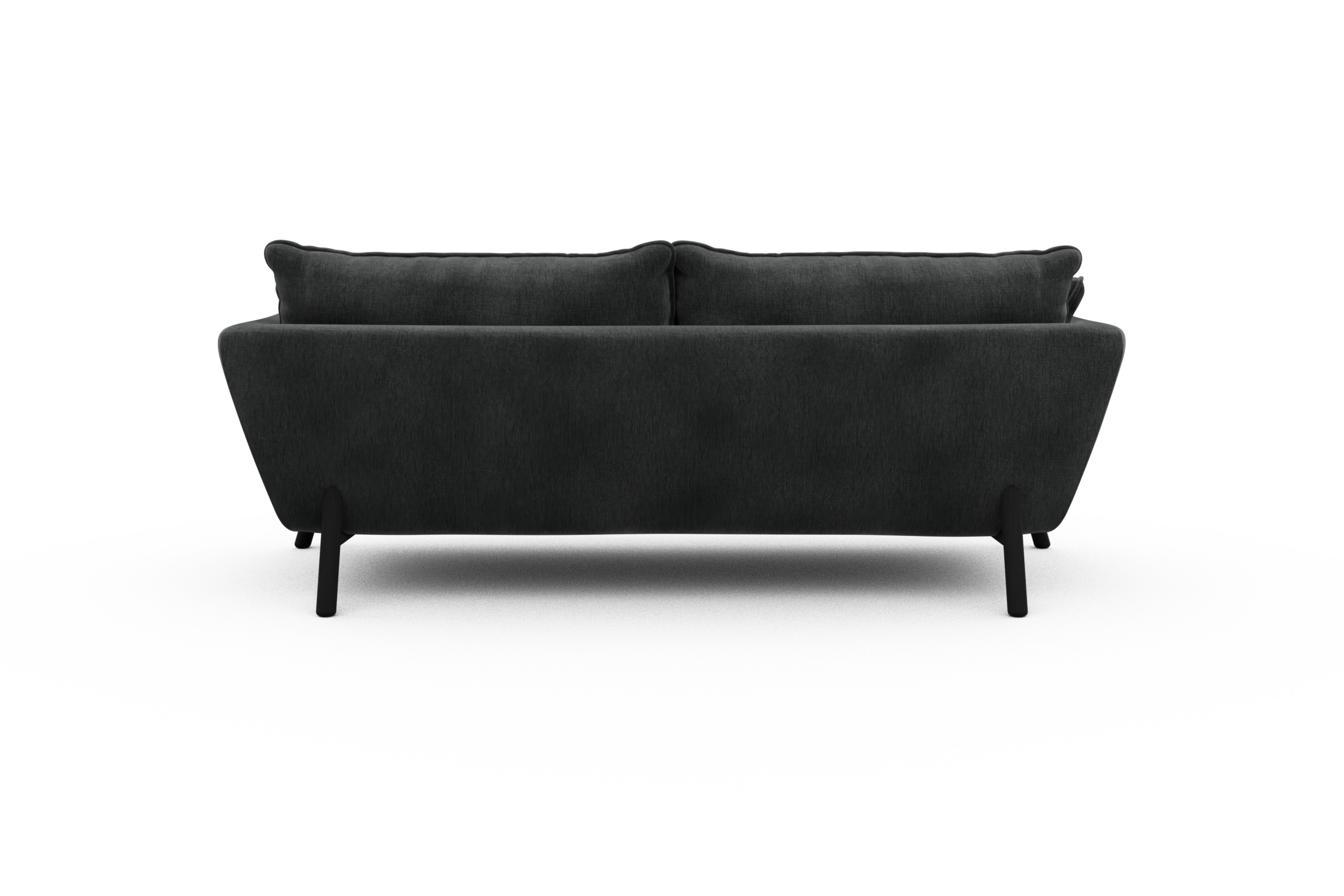 Sofa Emil PREMIUM 3-Sitzer Beinfarbe Eiche Schwarz Smooth-Deep-Warm-Grey