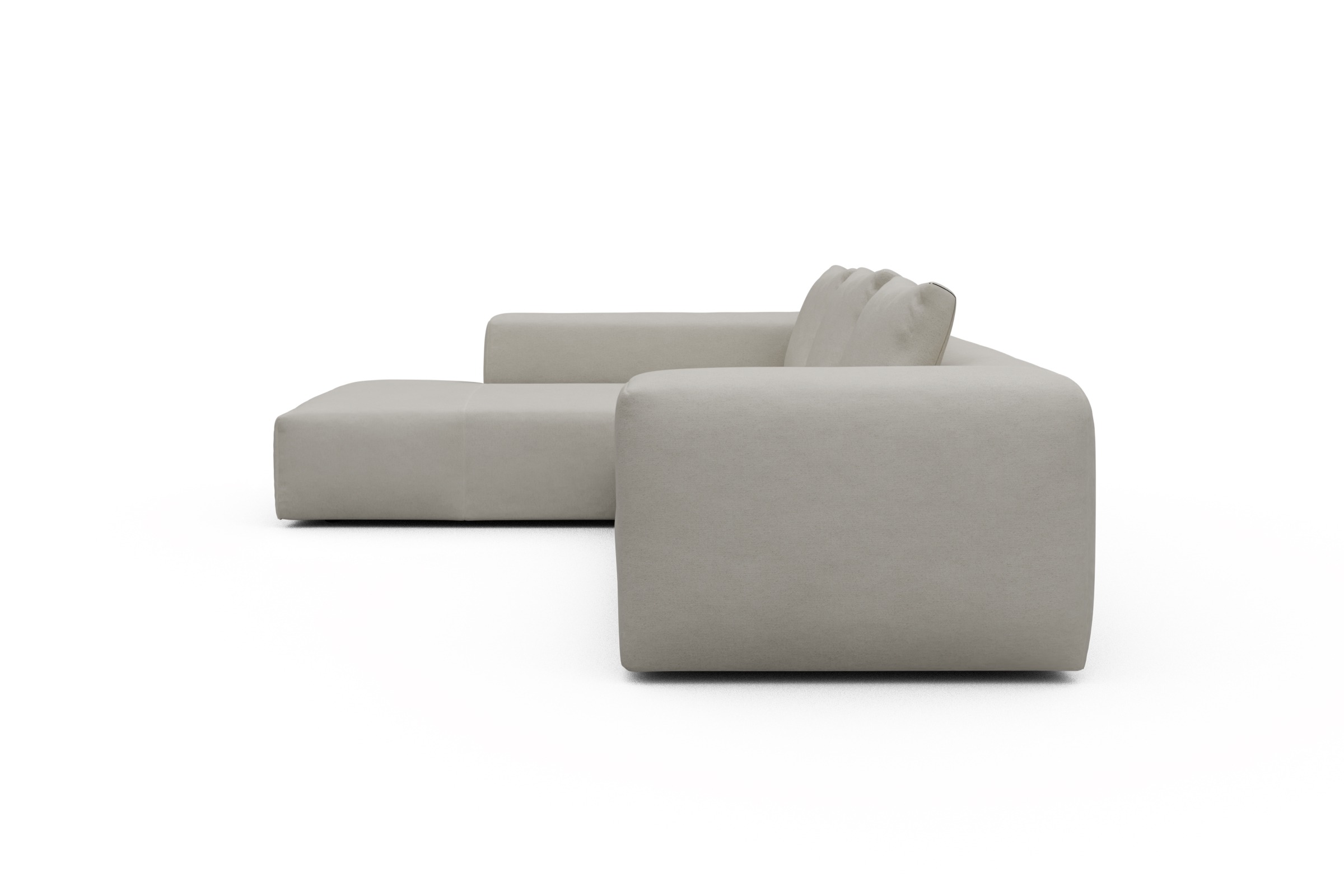 Ecksofa Fred Relax-Ecke links mit 2,5-Sitzer Denari-Clean-Beige