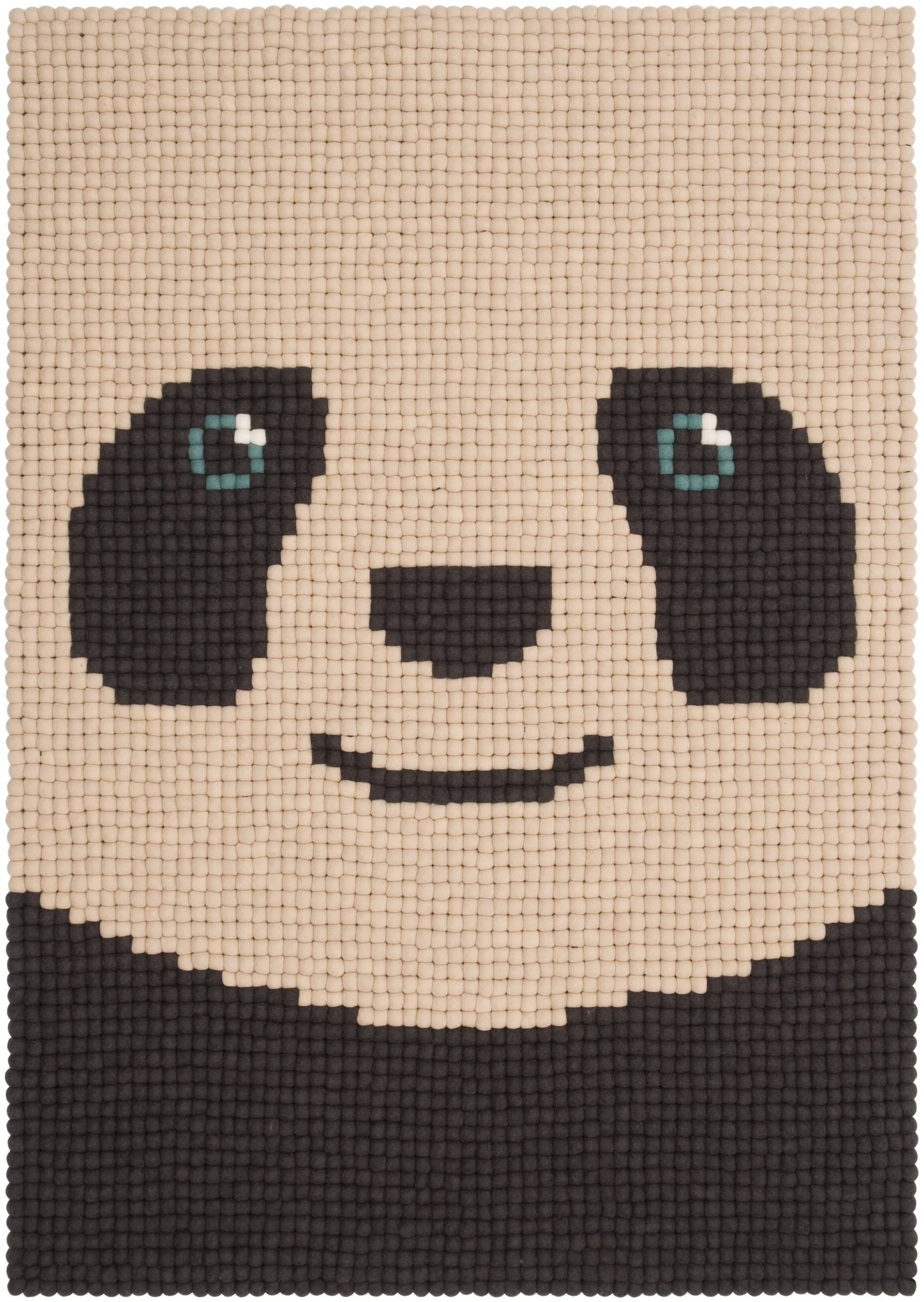 myfelt Bo Filzkugelteppich Creme