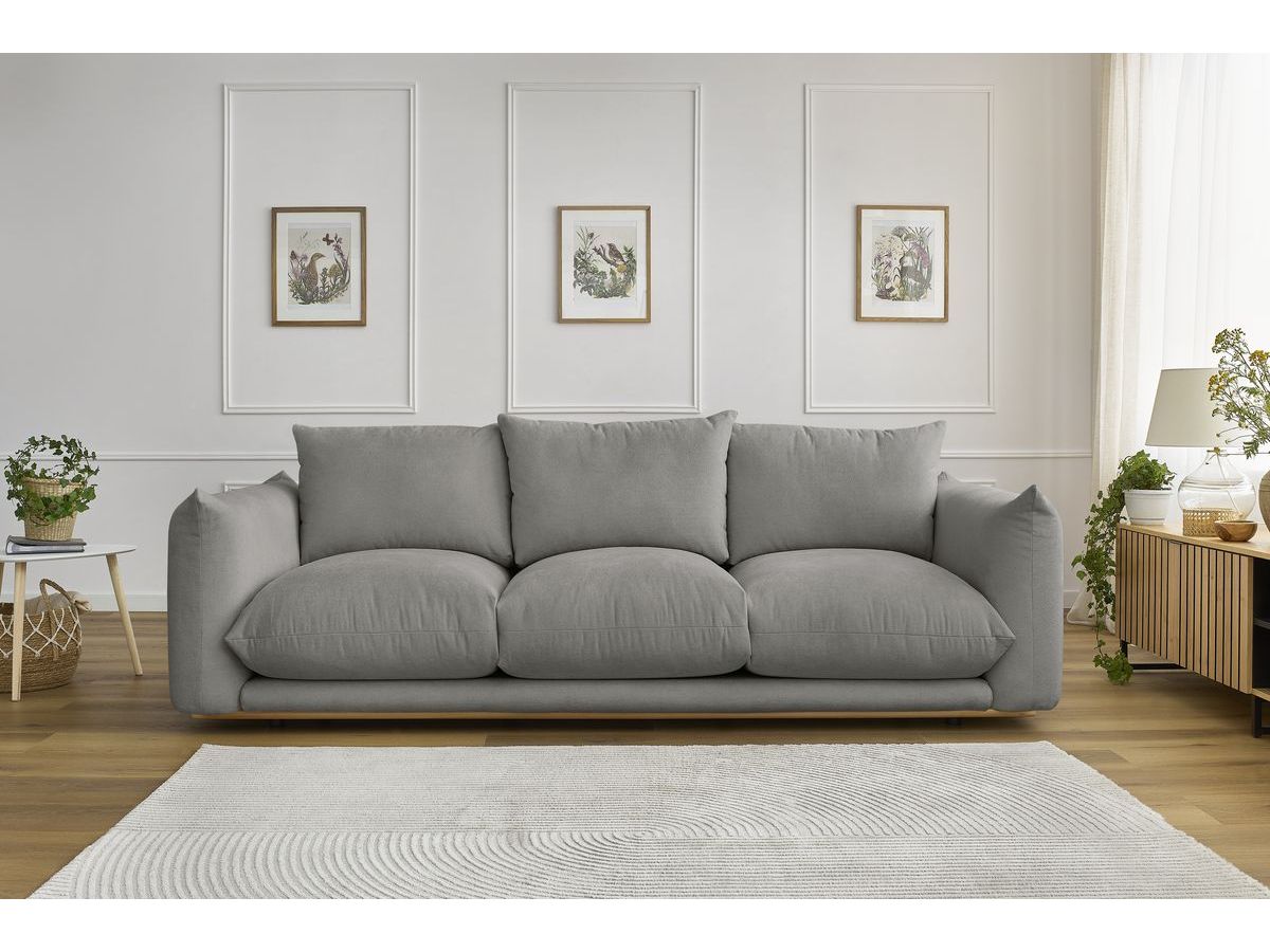 Bobochic Ernest Sofa 3-Sitzer 265 × 106 cm Stoff Dunkelgrau