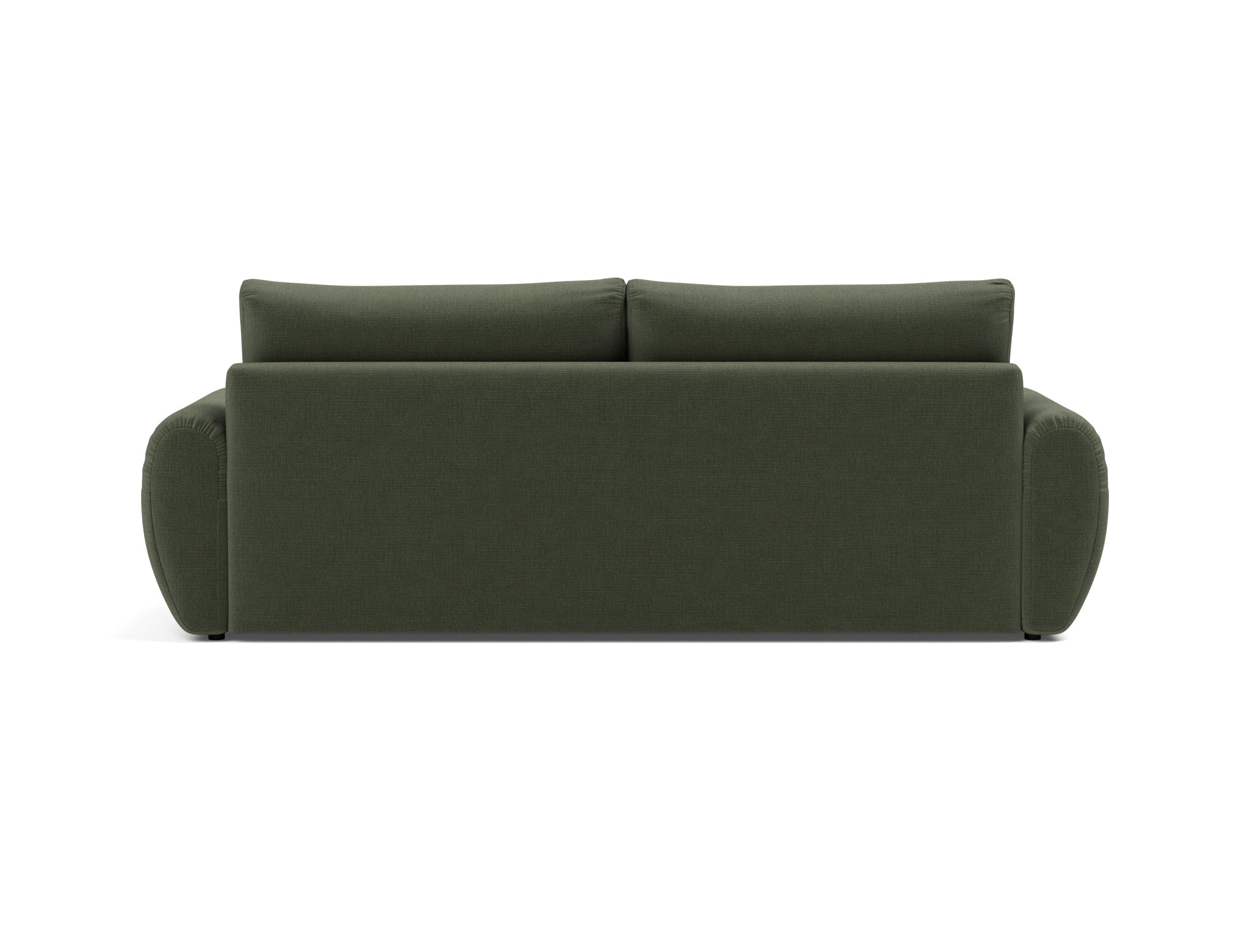 Schlafsofa Norum mit Curve-Armlehnen Chenille Esina 413-Olive-Green