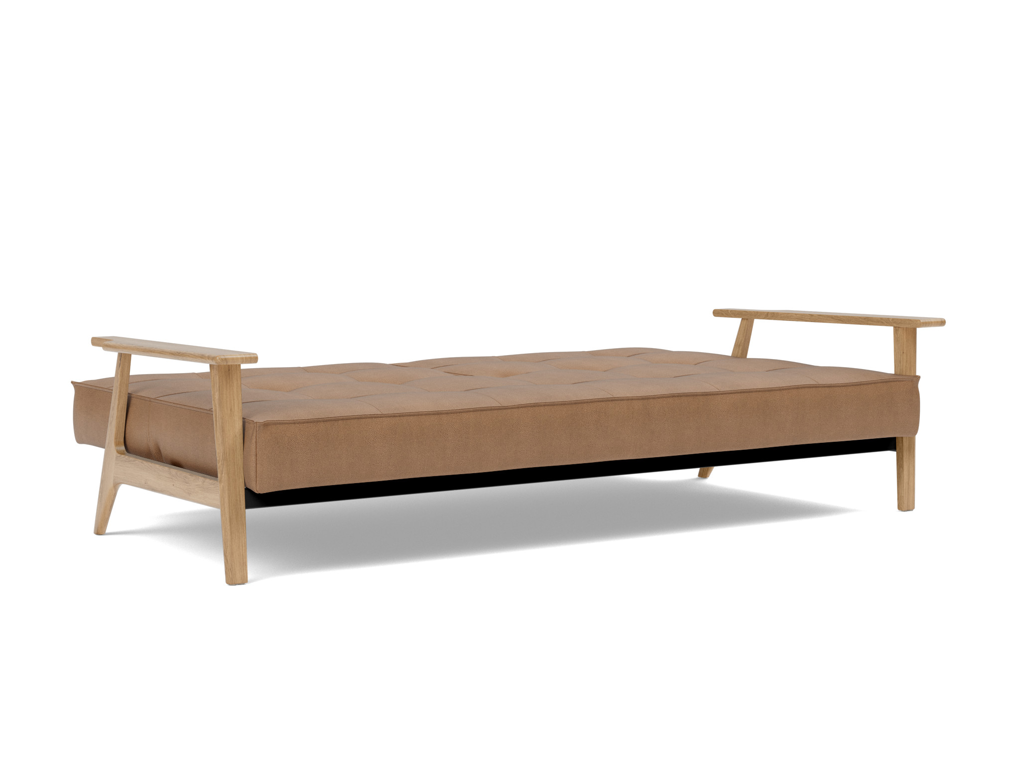 Schlafsofa Splitback Frej Lederoptik Faunal 551-Brown
