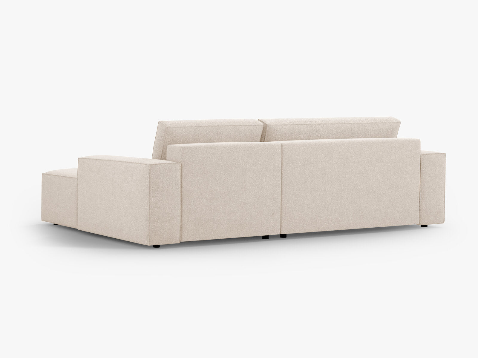 Micadoni Schlaf-Ecksofa Jodie 3-Sitzer Rechts Boucle Beige