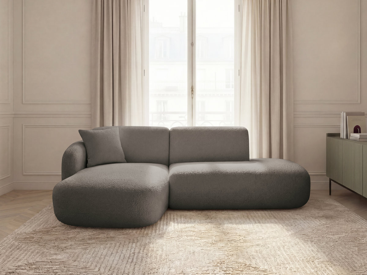 Bobochic Anda Ecksofa 241 × 163 cm Chenille Taupe Ecke links
