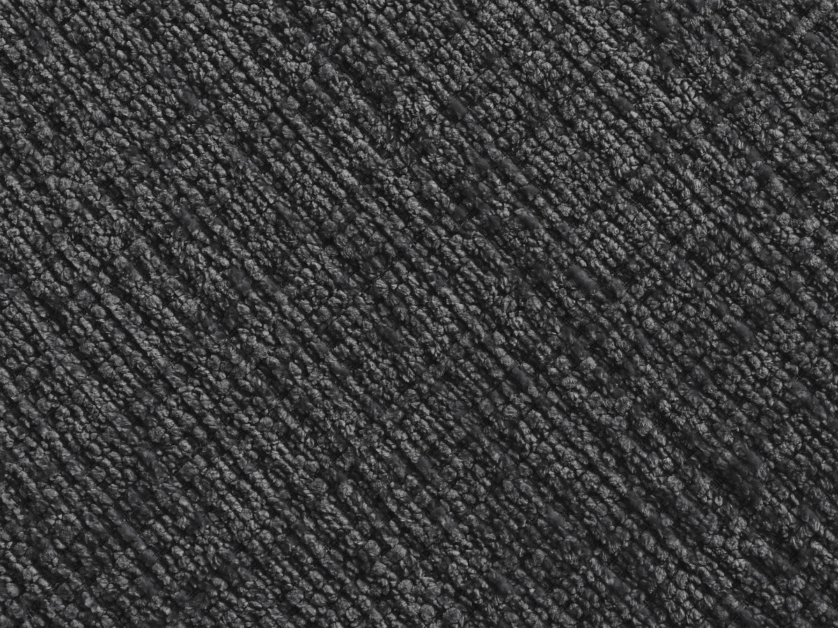 Bobochic Denise Schlafsofa 3-Sitzer mit Bettkasten und Pouf Strukturstoff Schwarz