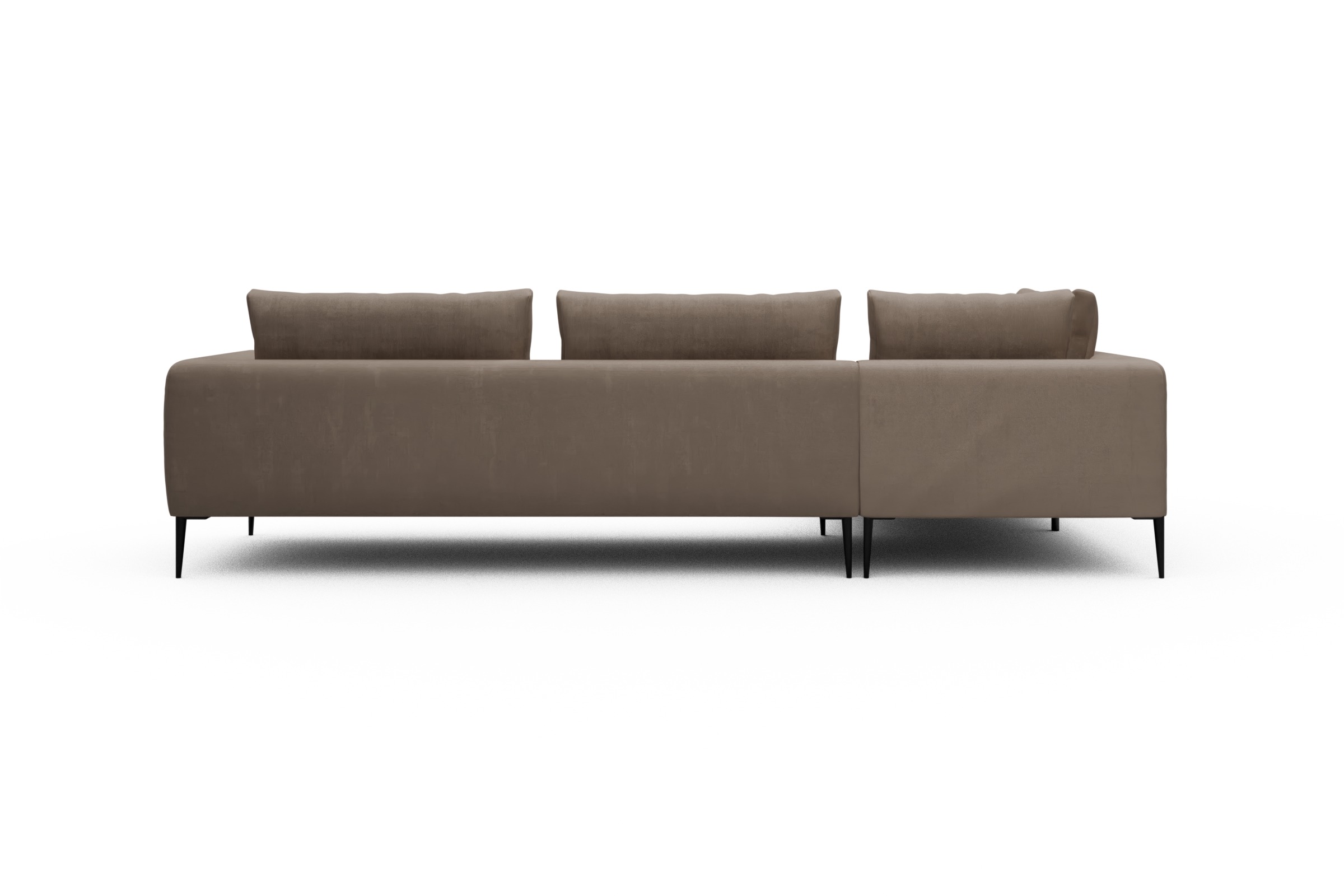 Ecksofa Paul Relax-Ecke rechts mit 3-Sitzer Cordufine-Biege