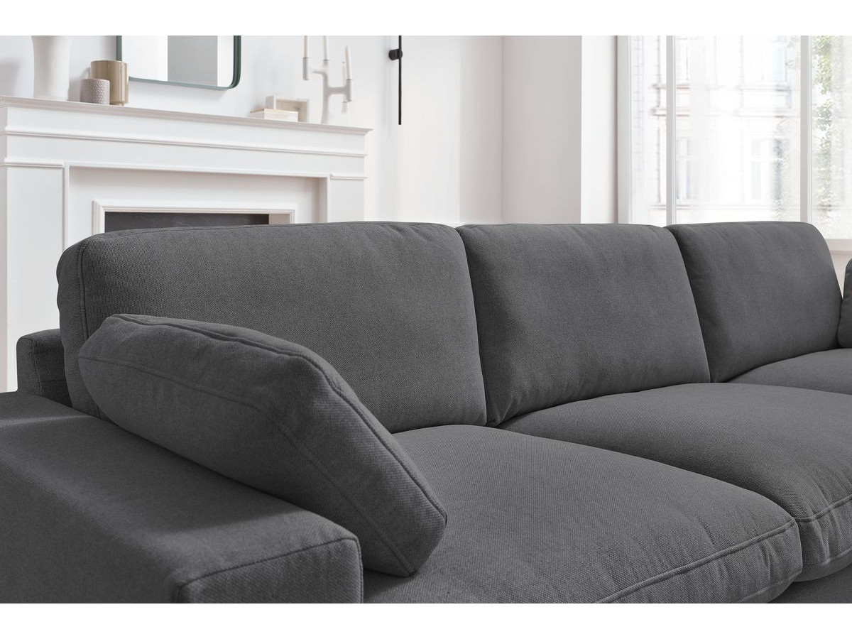 Bobochic Belair Sofa 4-Sitzer Stoff Dunkelgrau