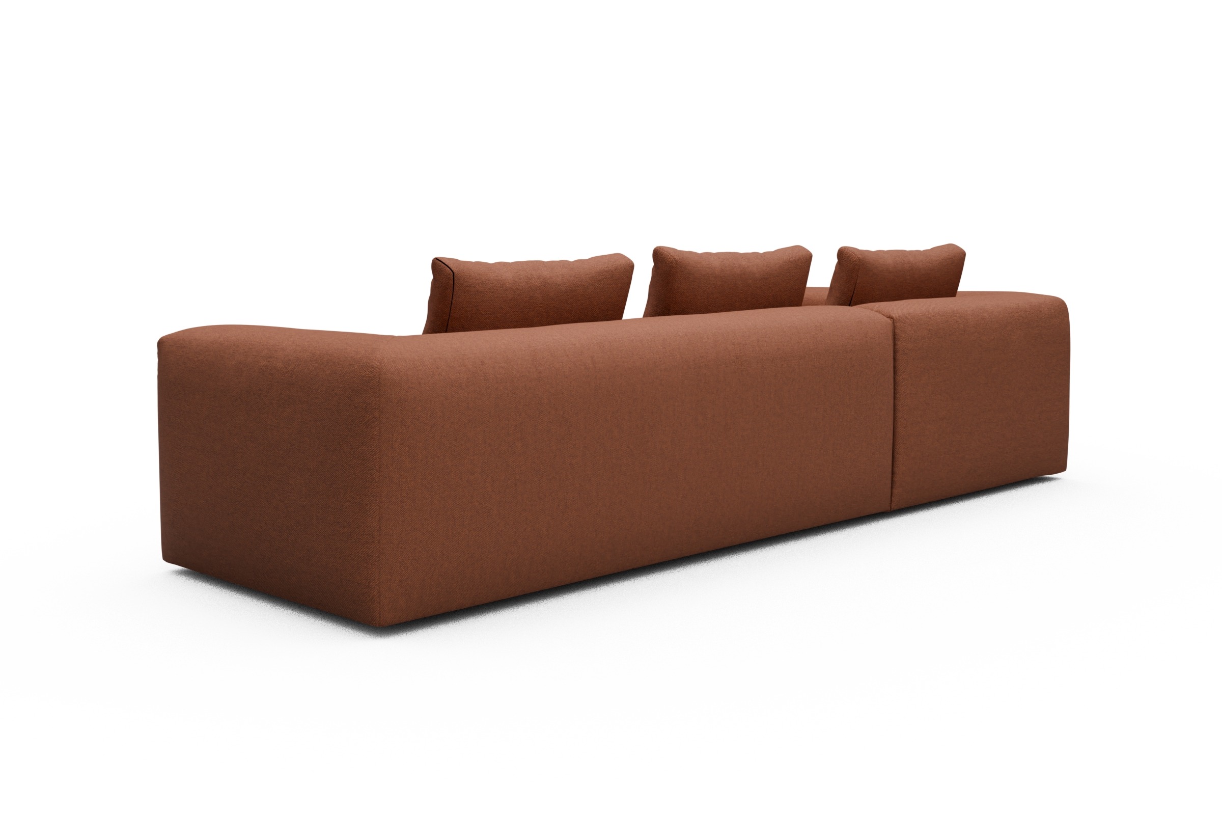 Ecksofa Fred Relax-Ecke links mit 2,5-Sitzer Weda-Rust