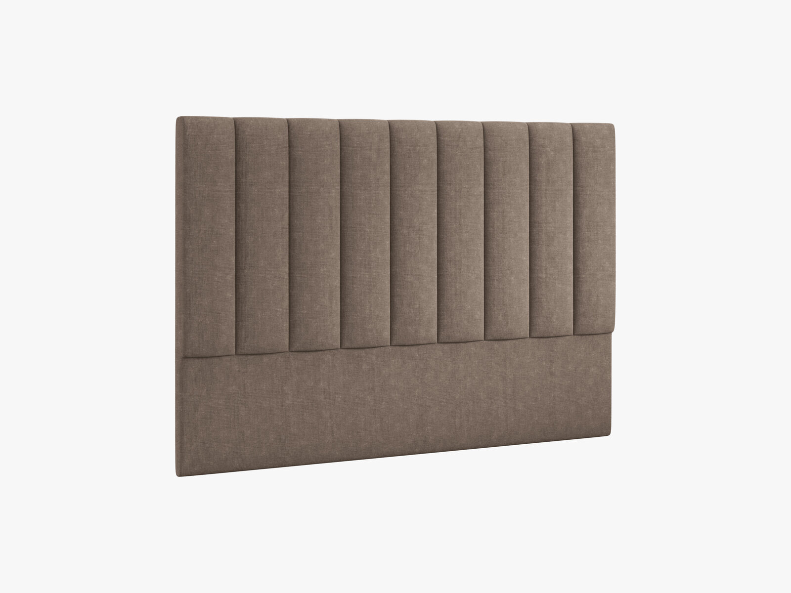 Micadoni Marl Samtiger Kopfteil 140 cm (H 120 cm) Strukturierter Stoff Liberty Cappuccino 180x120