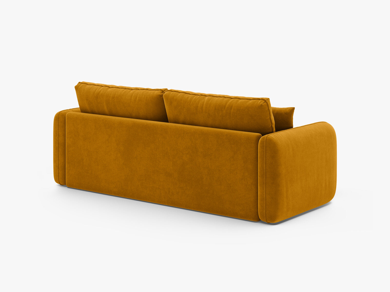 Micadoni Sofa mit Schlaffunktion Dormi 3-Sitzer Samt Salvador Gelb