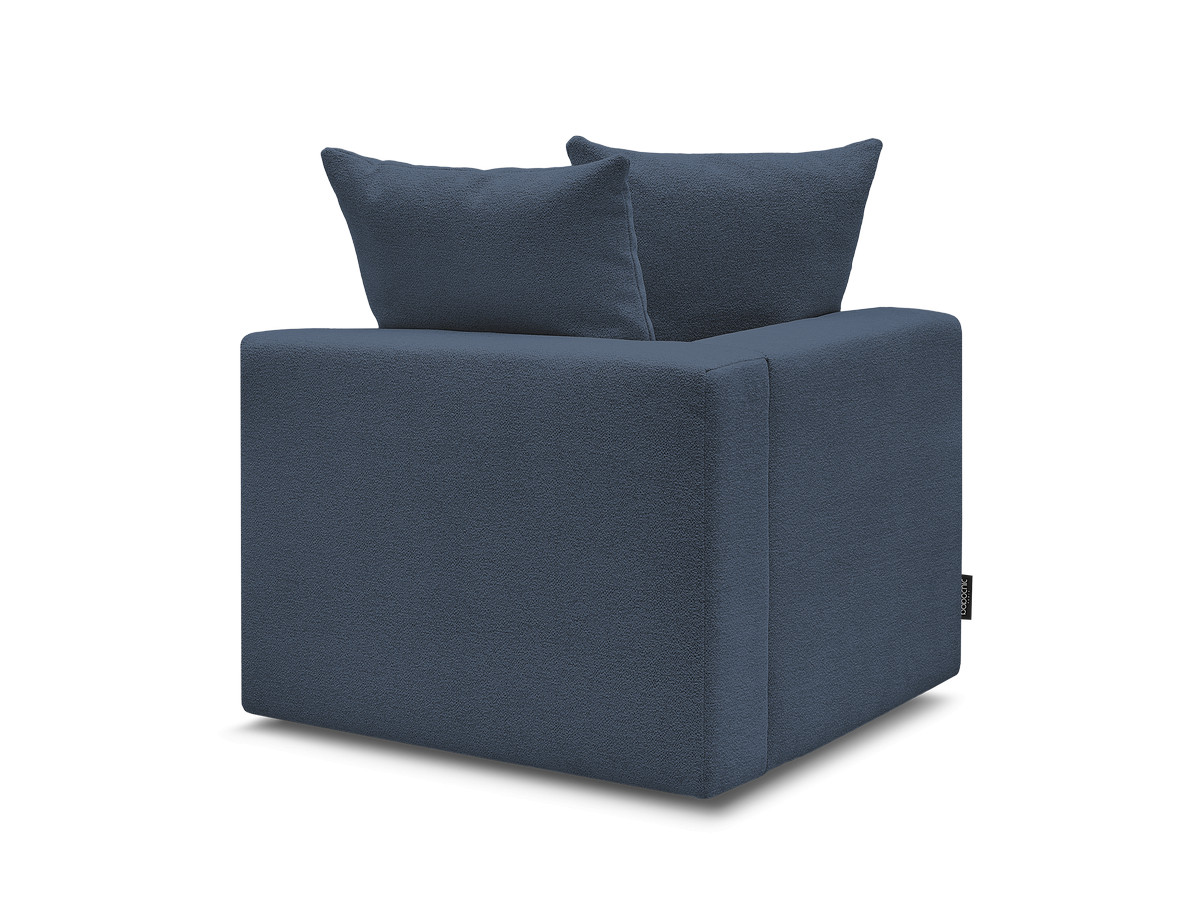 Bobochic Voltaire Eckmodul Melange-Stoff Dunkelblau Ecke links