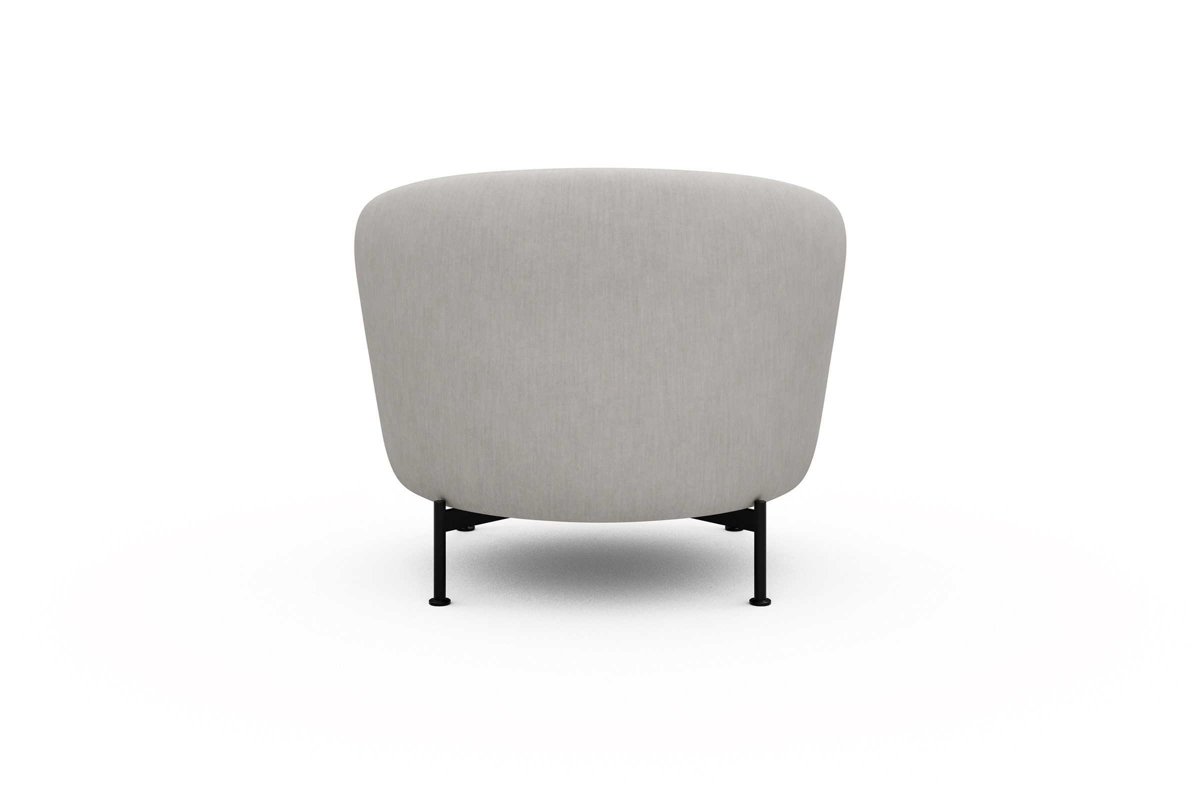 Sessel Ronda X-Metallgestell Schwarz Vivus-Dusty-Off-White